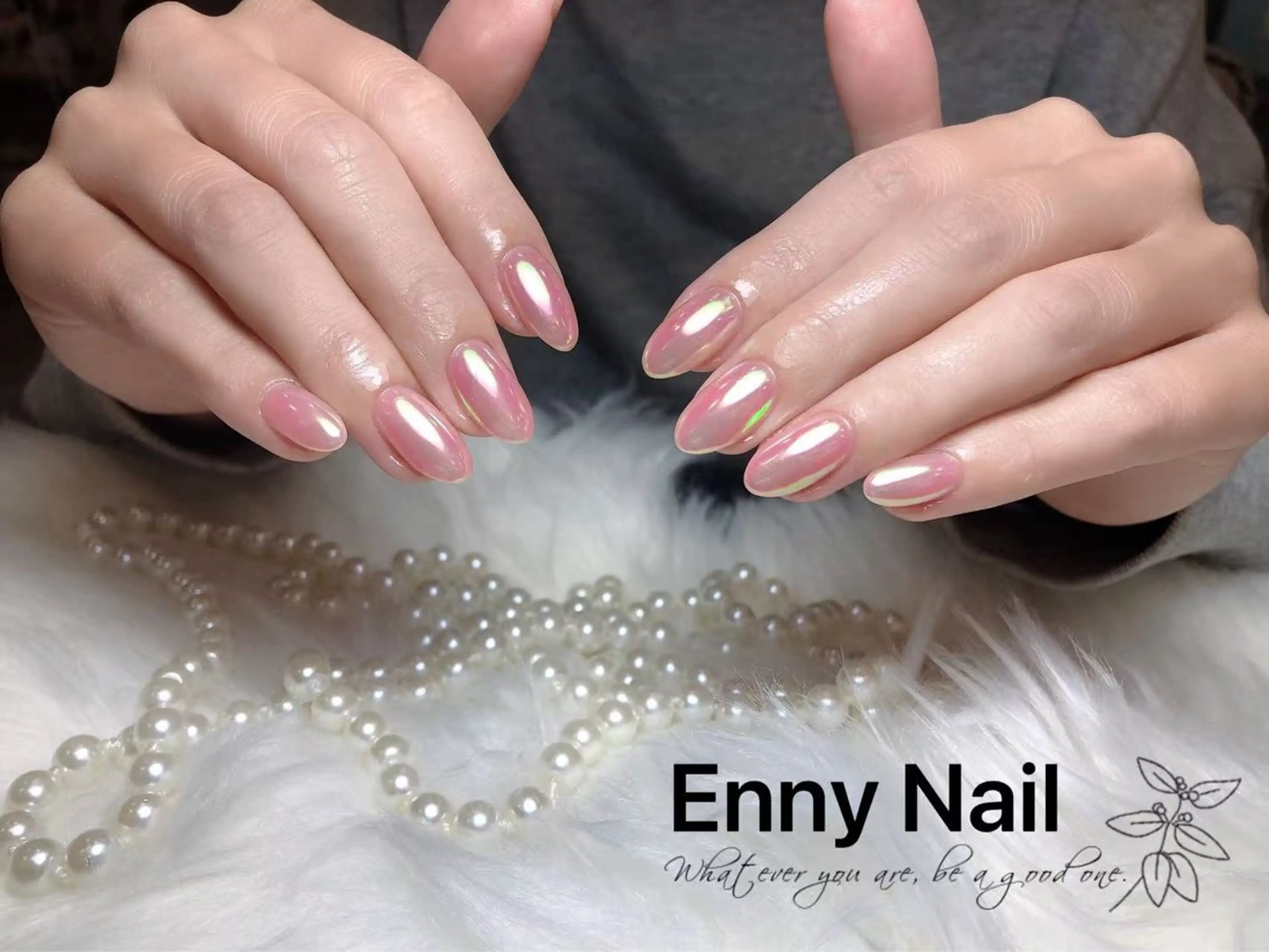 ネイル チークネイル フットネイル フレンチネイル ジェルネイル ガラスフレンチ Nailsalon Ennyのネイルデザイン