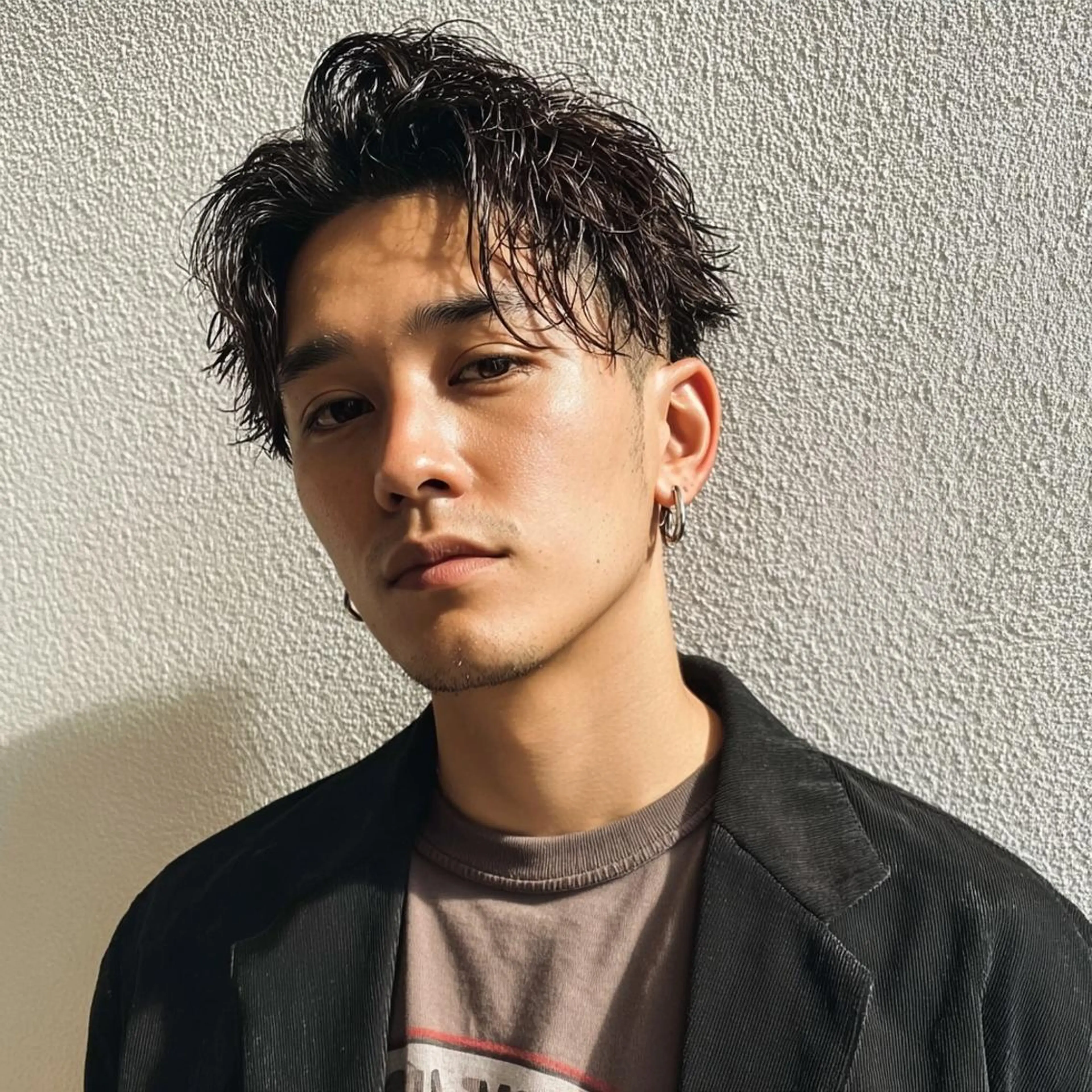 メンズ ブリーチなし透明感 カラー✨横山 佳希のヘアスタイル