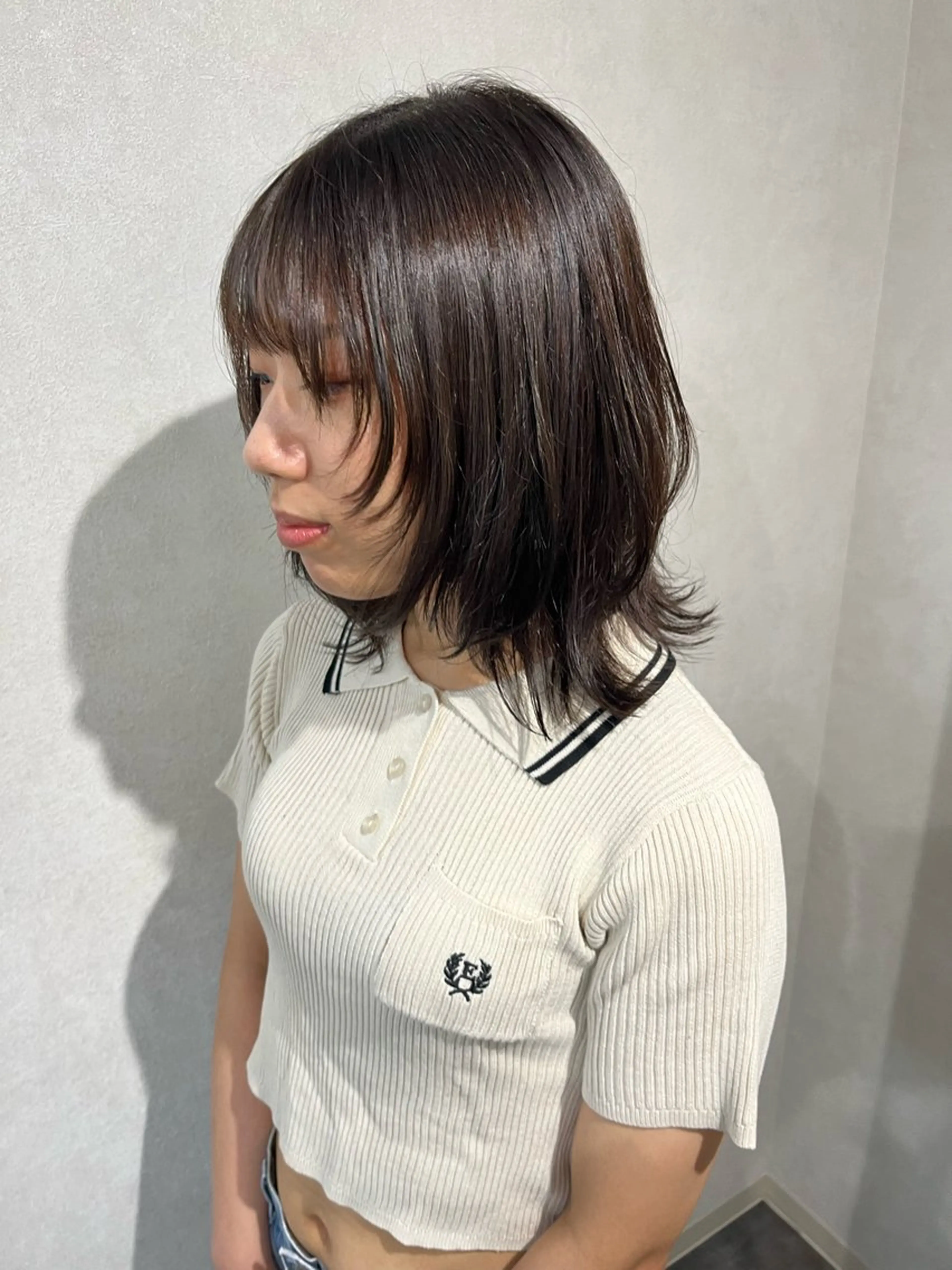 ミディアム ボブ ウルフカット FERIA あべの yumeho🍭のヘアスタイル