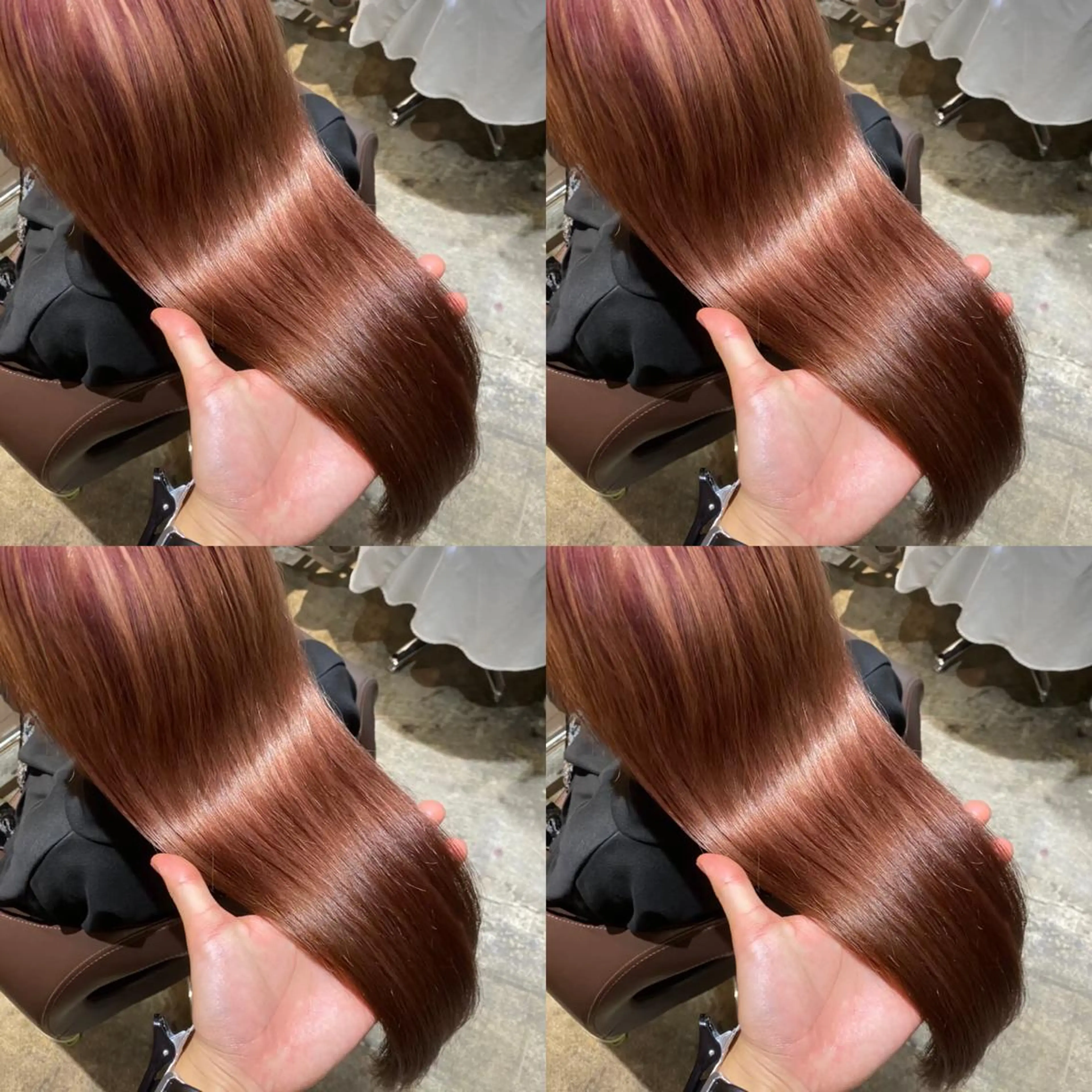 セミロング カラー ヘアアレンジ 💎韓国レイヤー ×エクステゆうま💎のヘアスタイル