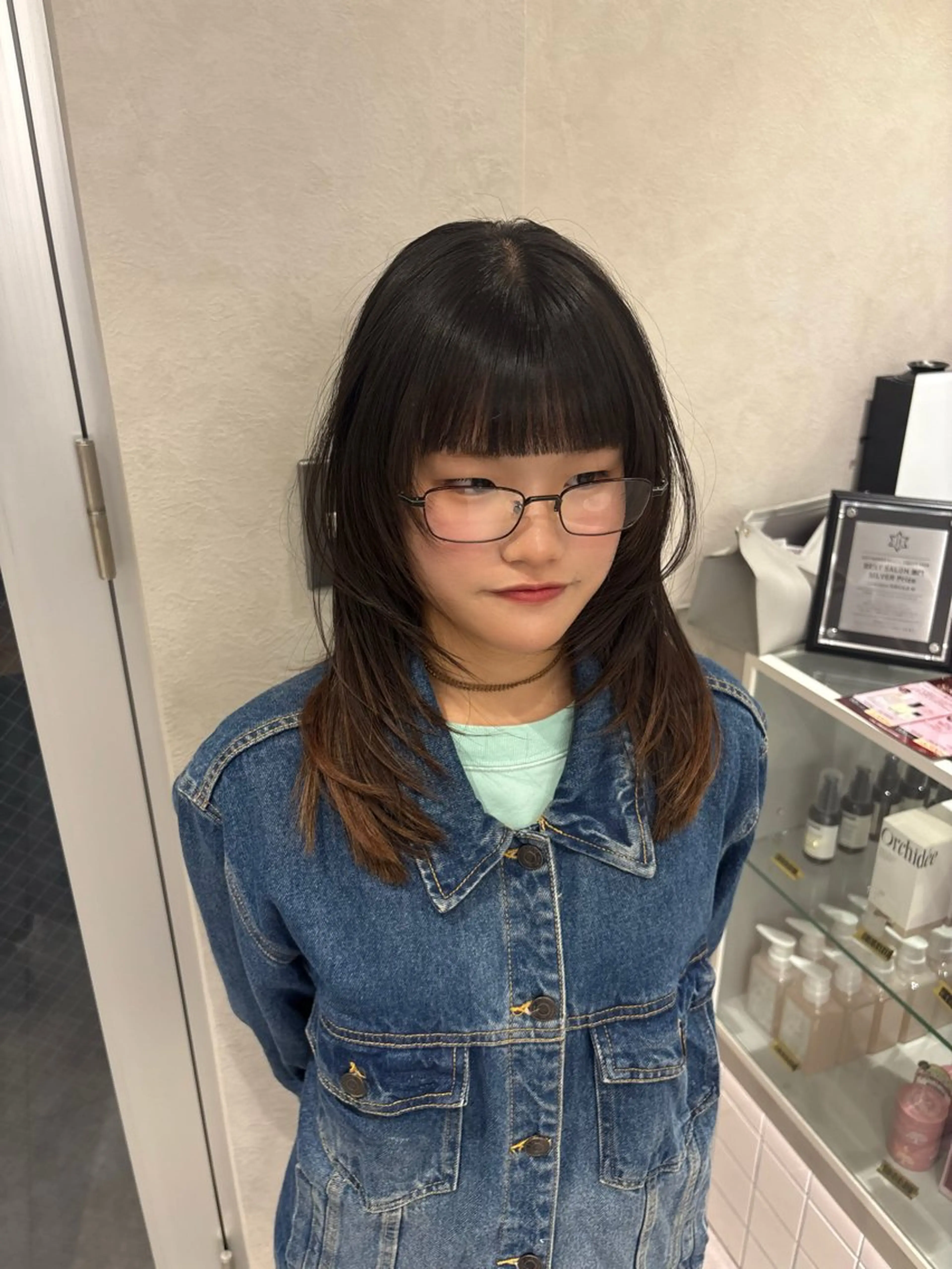 ミディアム ハッシュカット ハイレイヤー 韓国風ヘア レイヤーカット Yuta✂︎ 韓国レイヤー🪽のヘアスタイル