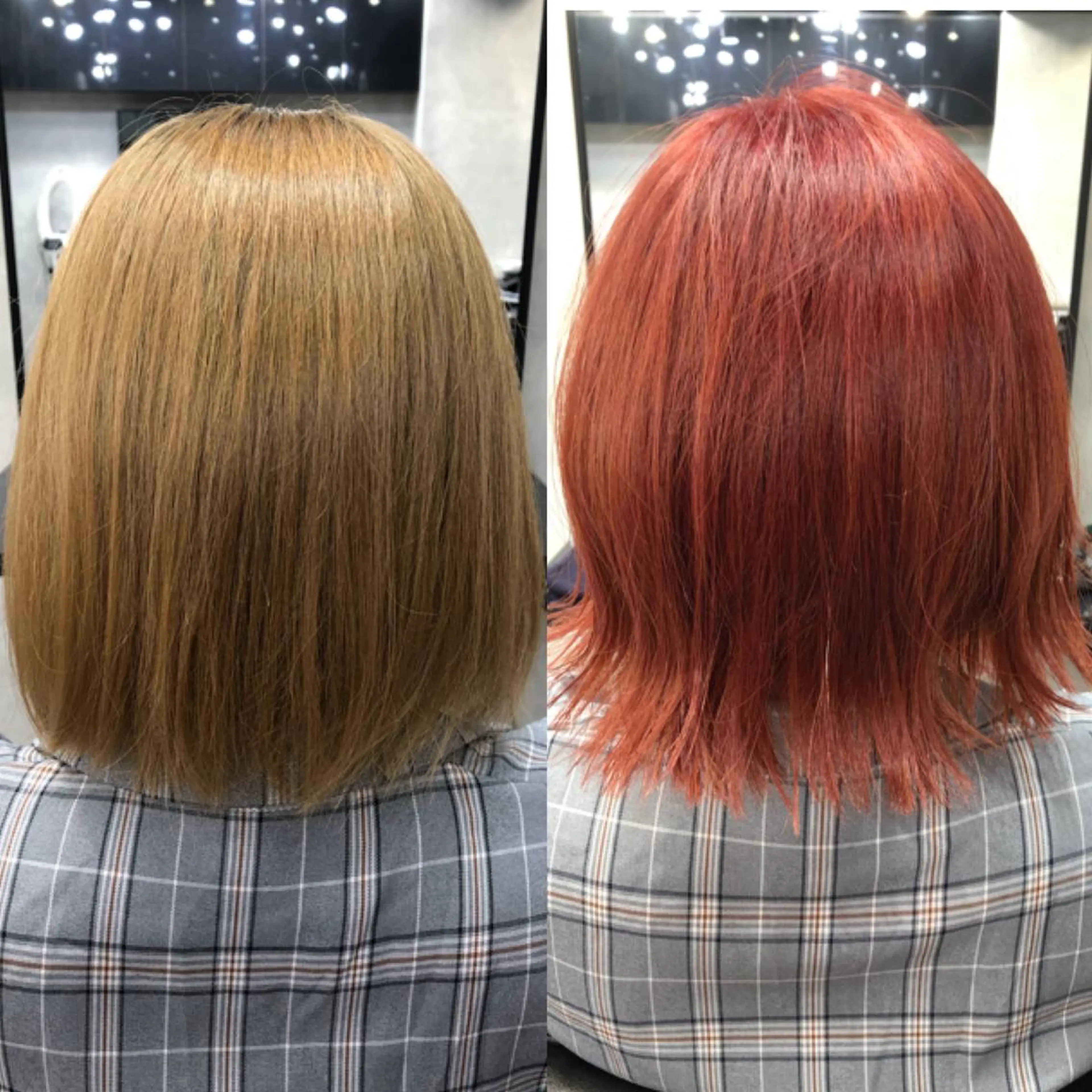 ミディアム カラー オレンジ etora渋谷店所属・レイヤー×髪質改善✨ 渋谷/佐藤侑哉のヘアスタイル