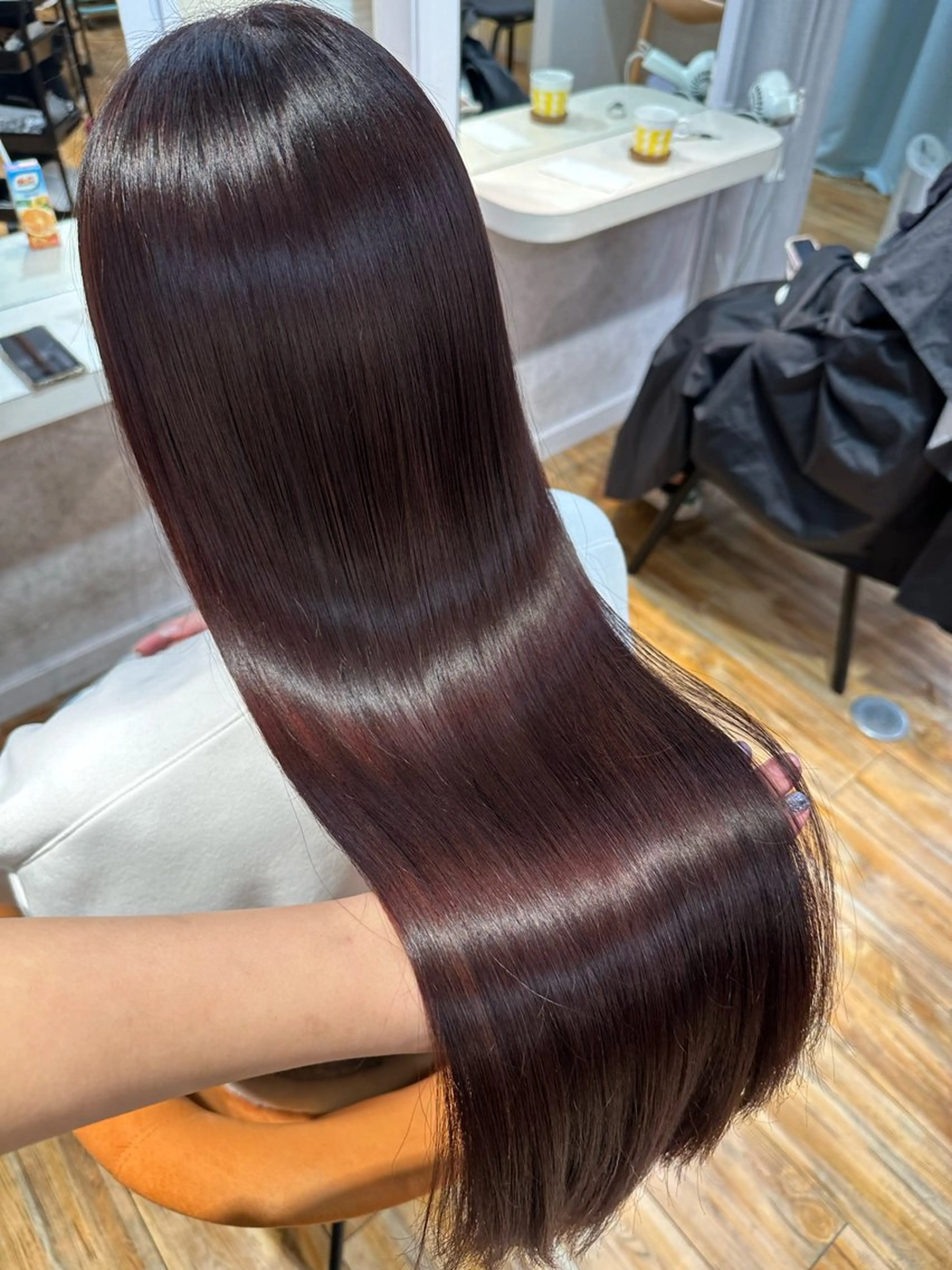 ロング カット 縮毛矯正 トリートメント 透明感カラー/京橋/ reikoのヘアスタイル