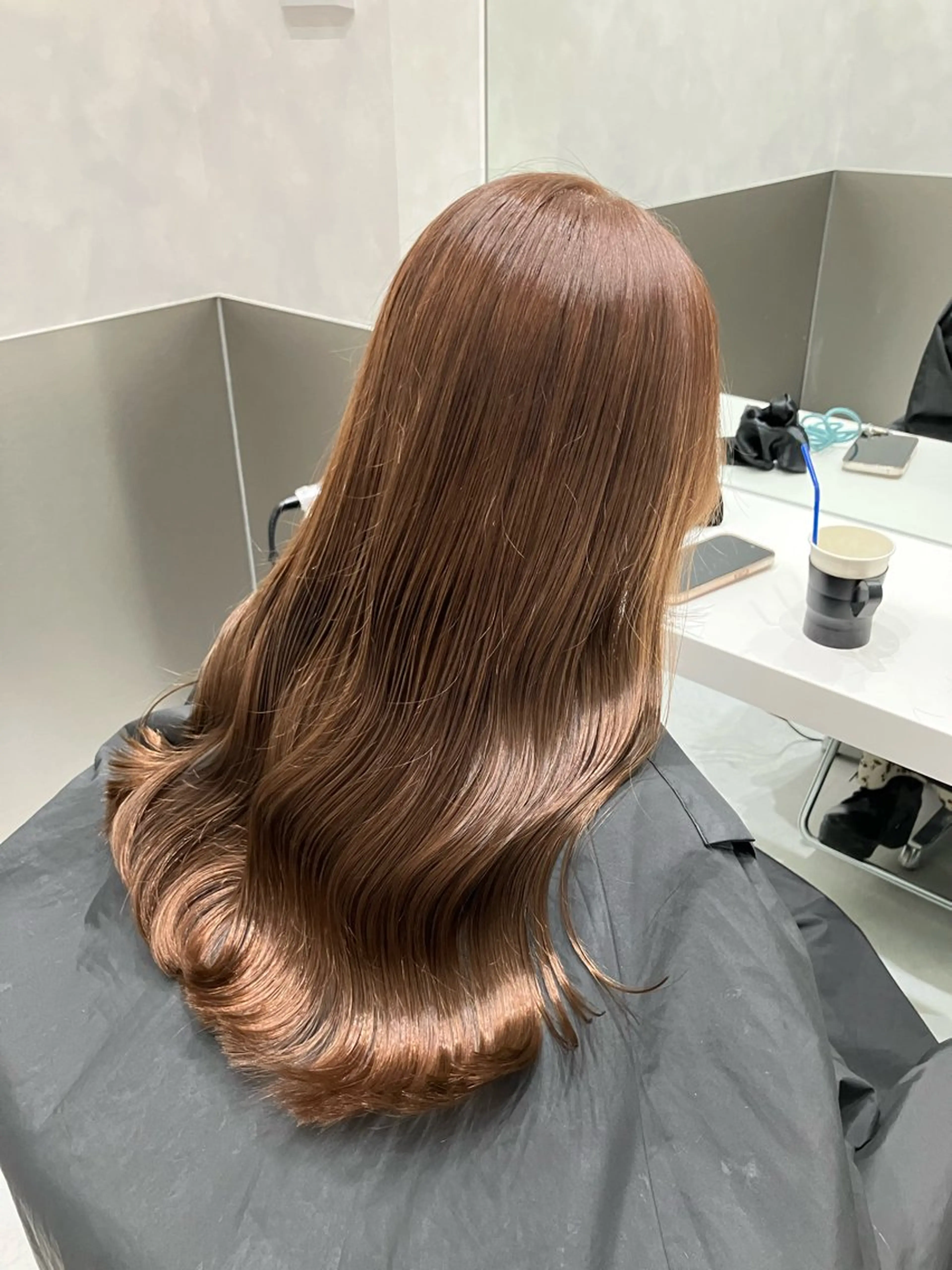 ロング カラー カット ヘアカラー トリートメント 💖ブリーチなし透明 感💖ASAHIのヘアスタイル