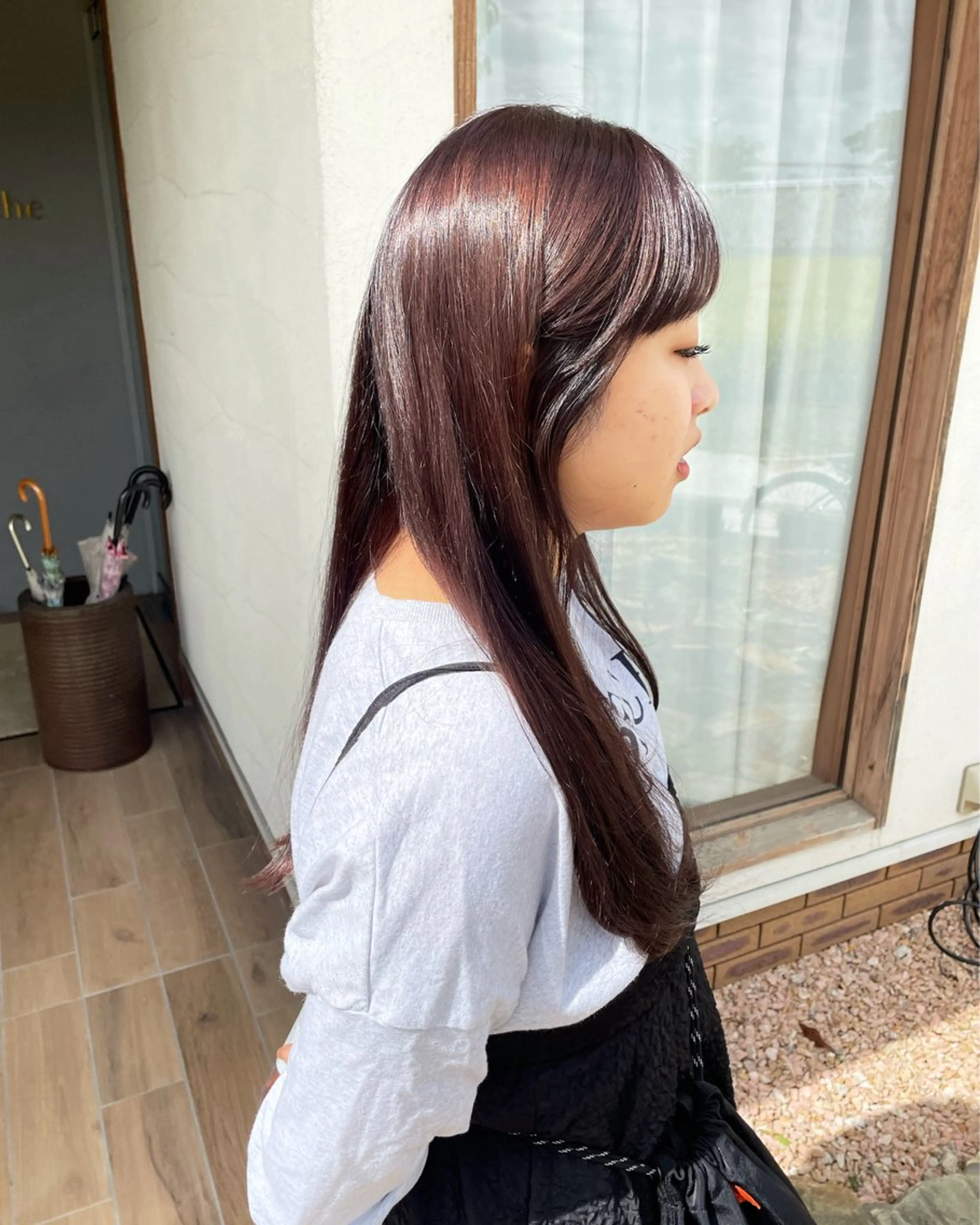 セミロング カラー ラベンダーカラー 髪質改善 カット ヘアカラー トリートメント Bob &髪質改善 NEMOTOのヘアスタイル