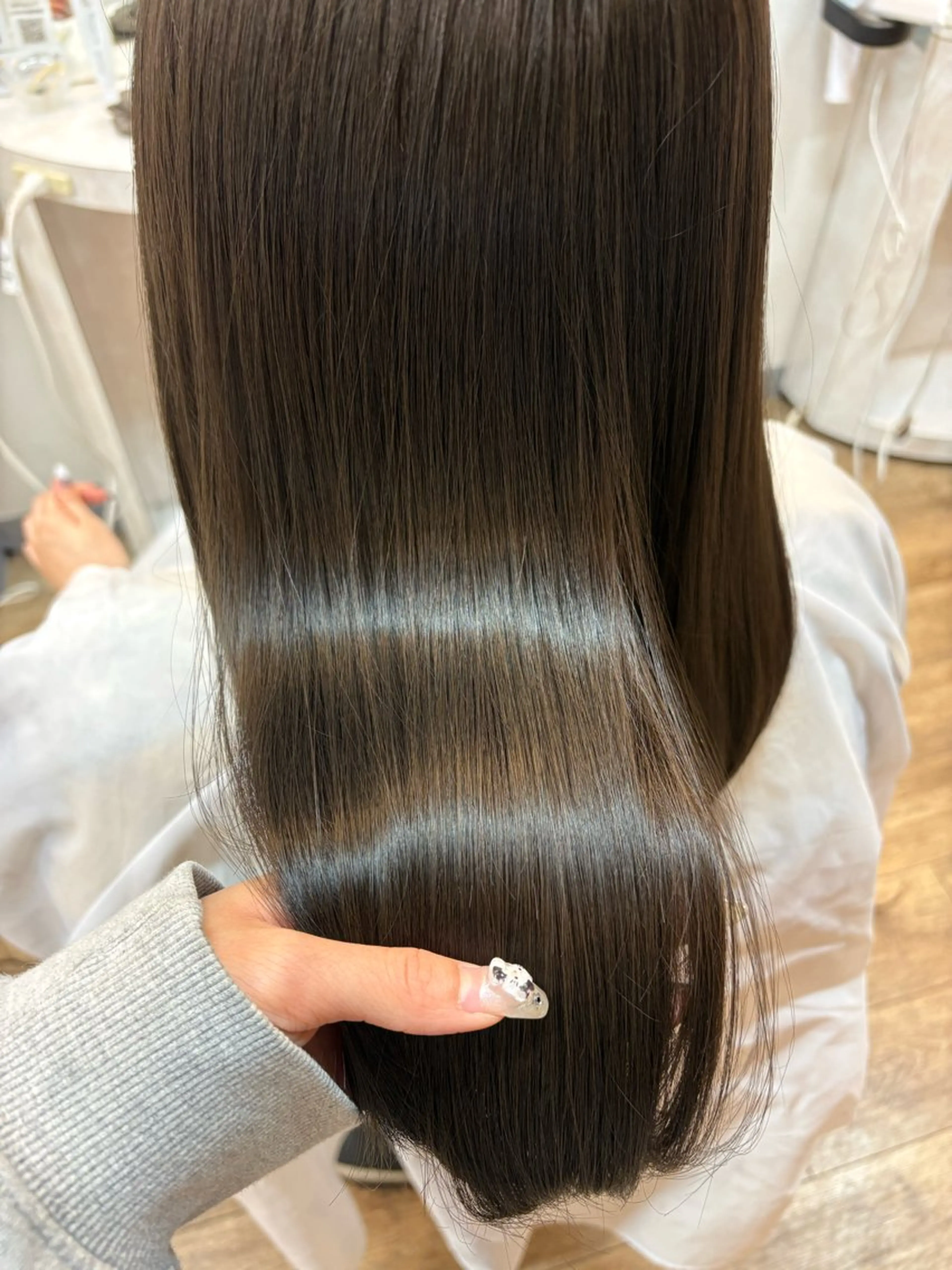 セミロング 🩶透明感カラー/ 縮毛矯正LUNA🩶のヘアスタイル