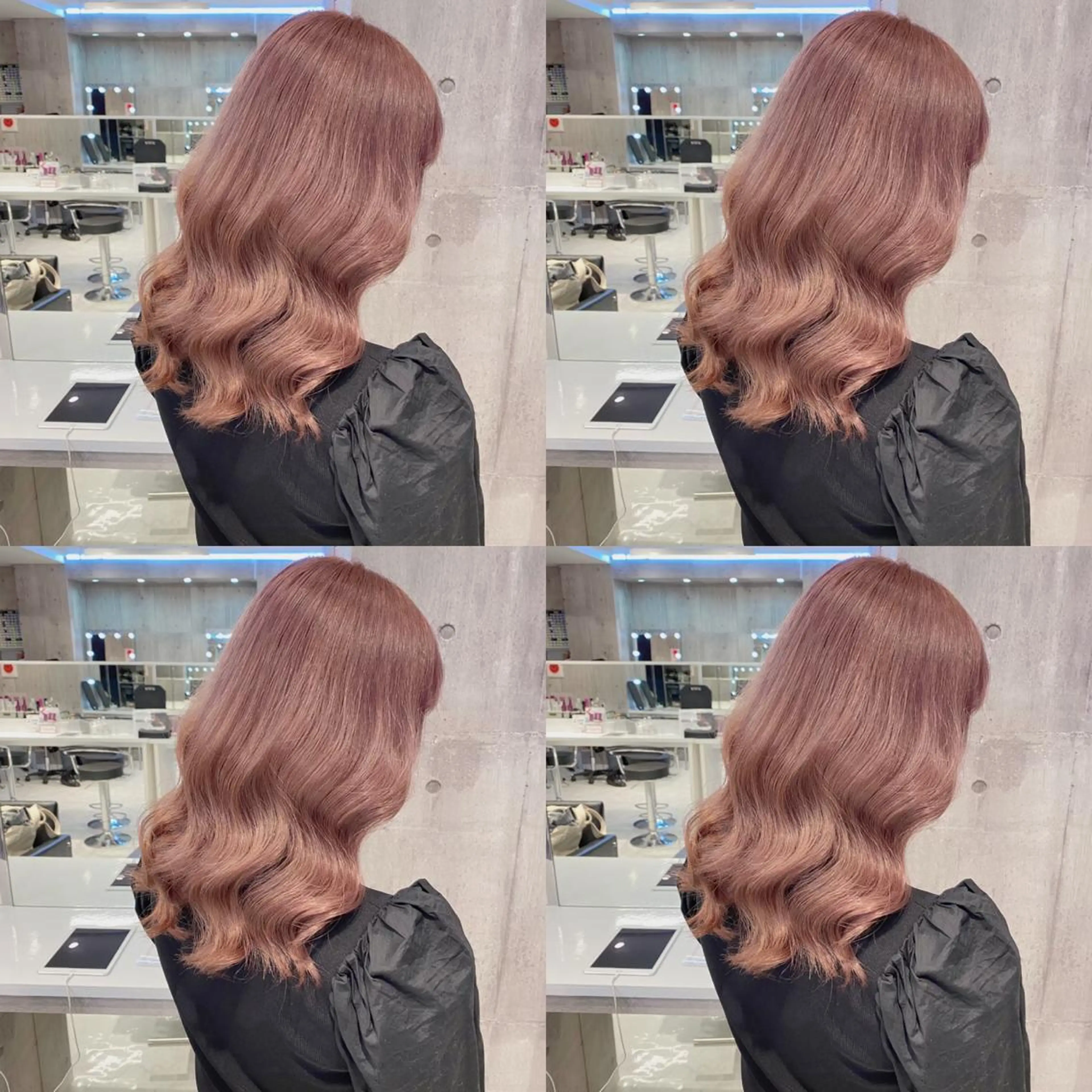 セミロング カラー アッシュ ベージュカラー ブリーチ ダブルカラー グレージュ ダブルカラー特化💍 tiam💍韓国ヘアのヘアスタイル