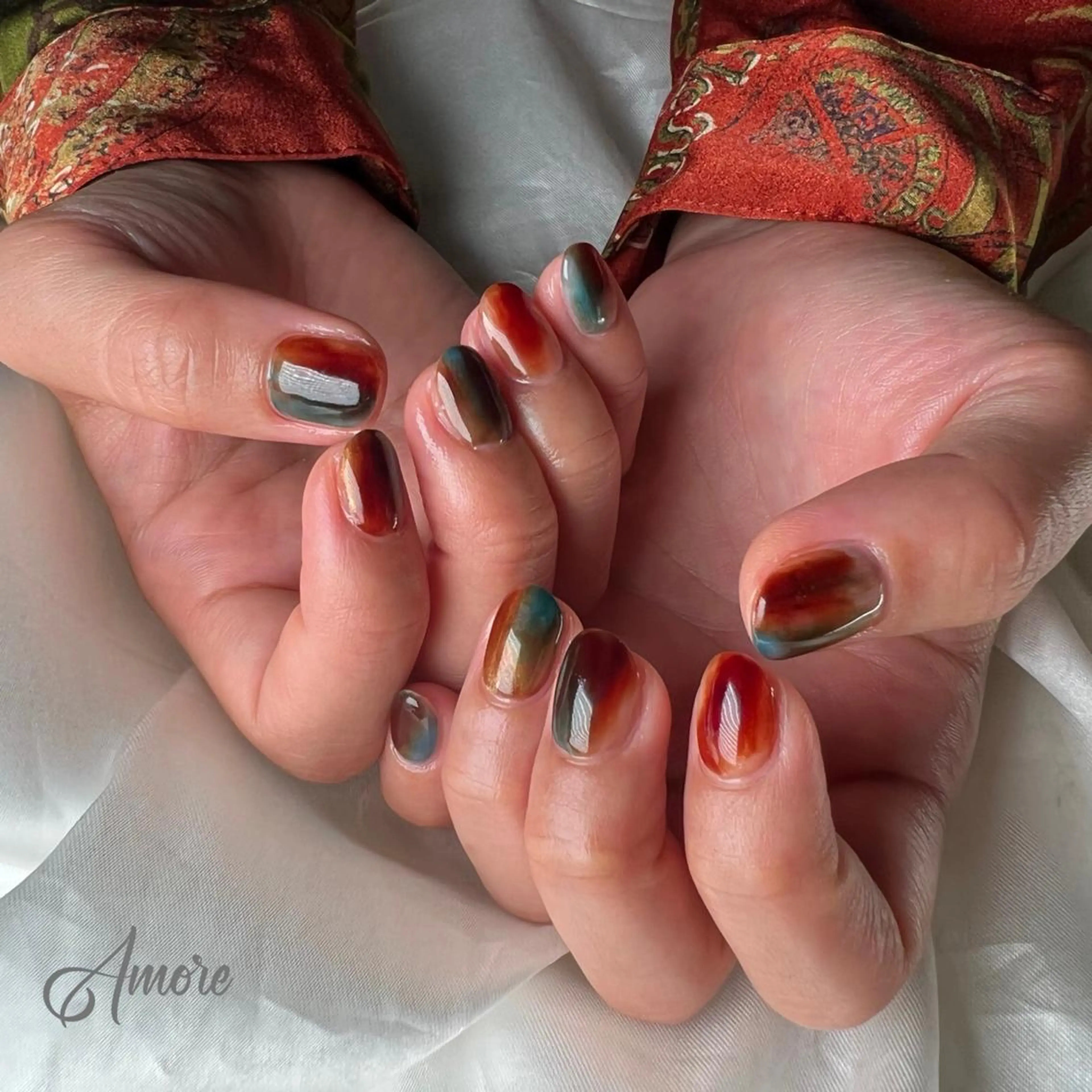 ネイル ジェルネイル ミラーネイル オフィスネイル パラジェル You kyehwaのネイルデザイン