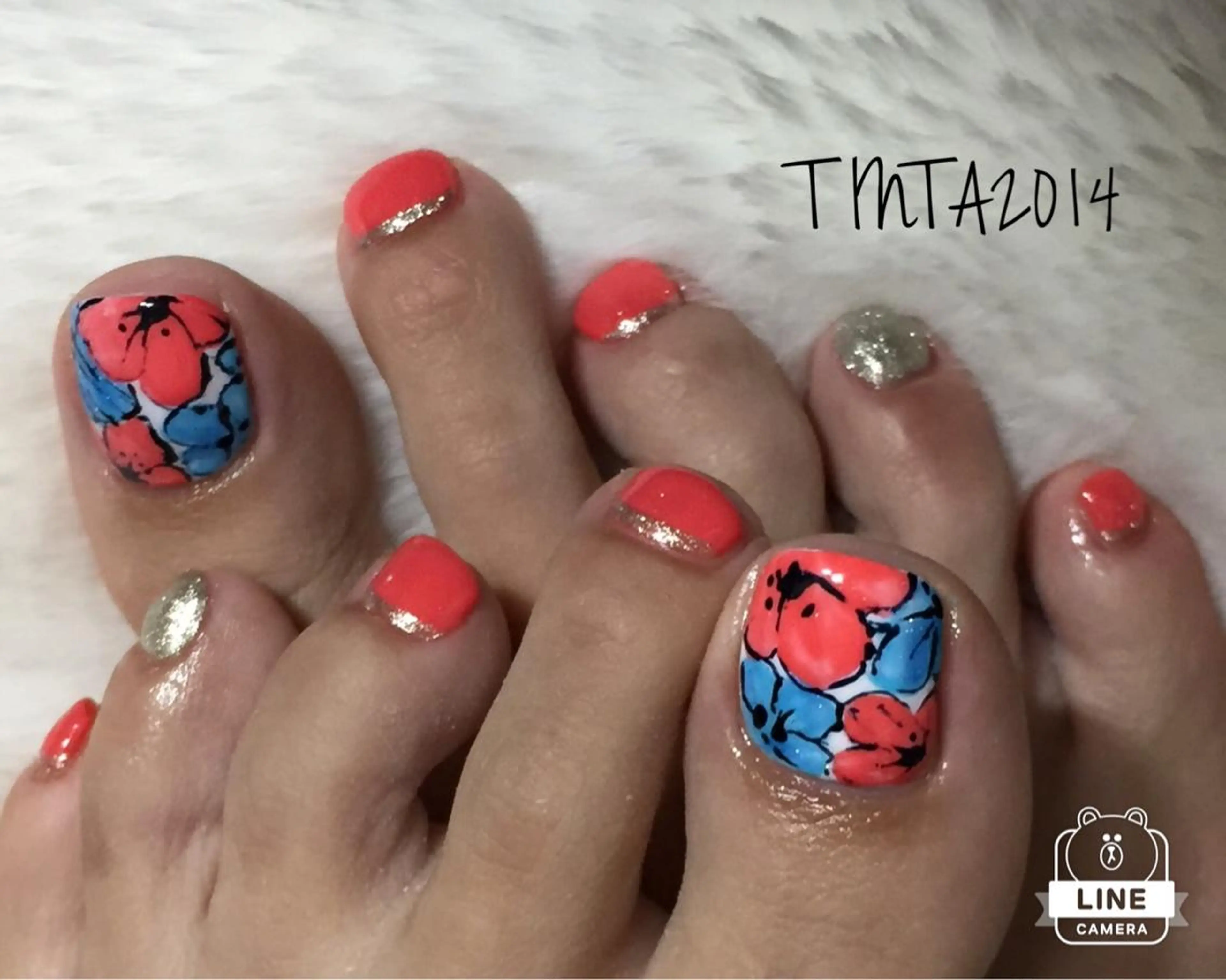 ネイル フラワーネイル フットネイル ネイルサロン ティンタ所属・馬場 典子のネイルデザイン