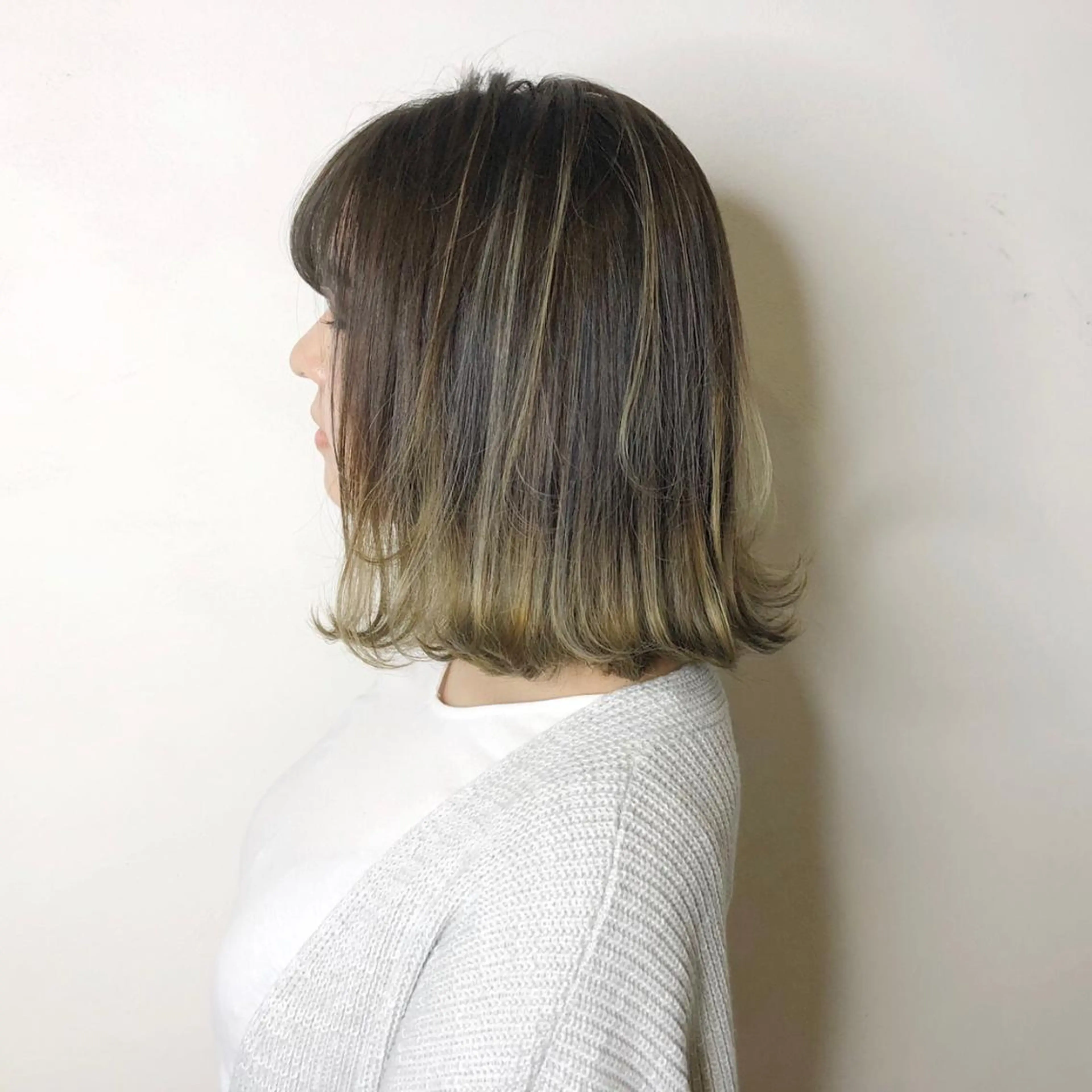 ミディアム カラー カラーモデル募集中 美容室ハピスのヘアスタイル