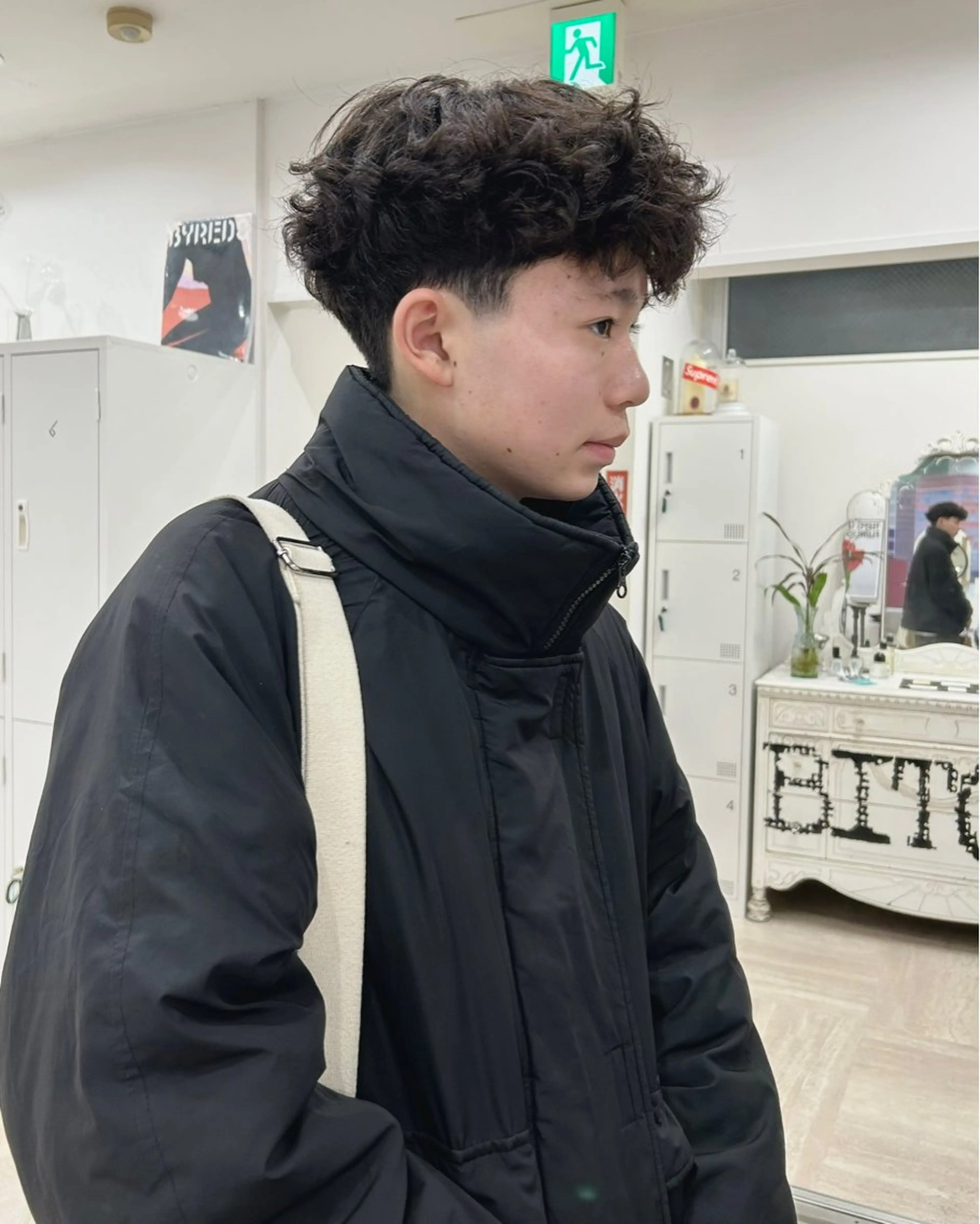 ショート パーマ メンズ カット パーマ トリートメント 海/ボブ /パーマのヘアスタイル