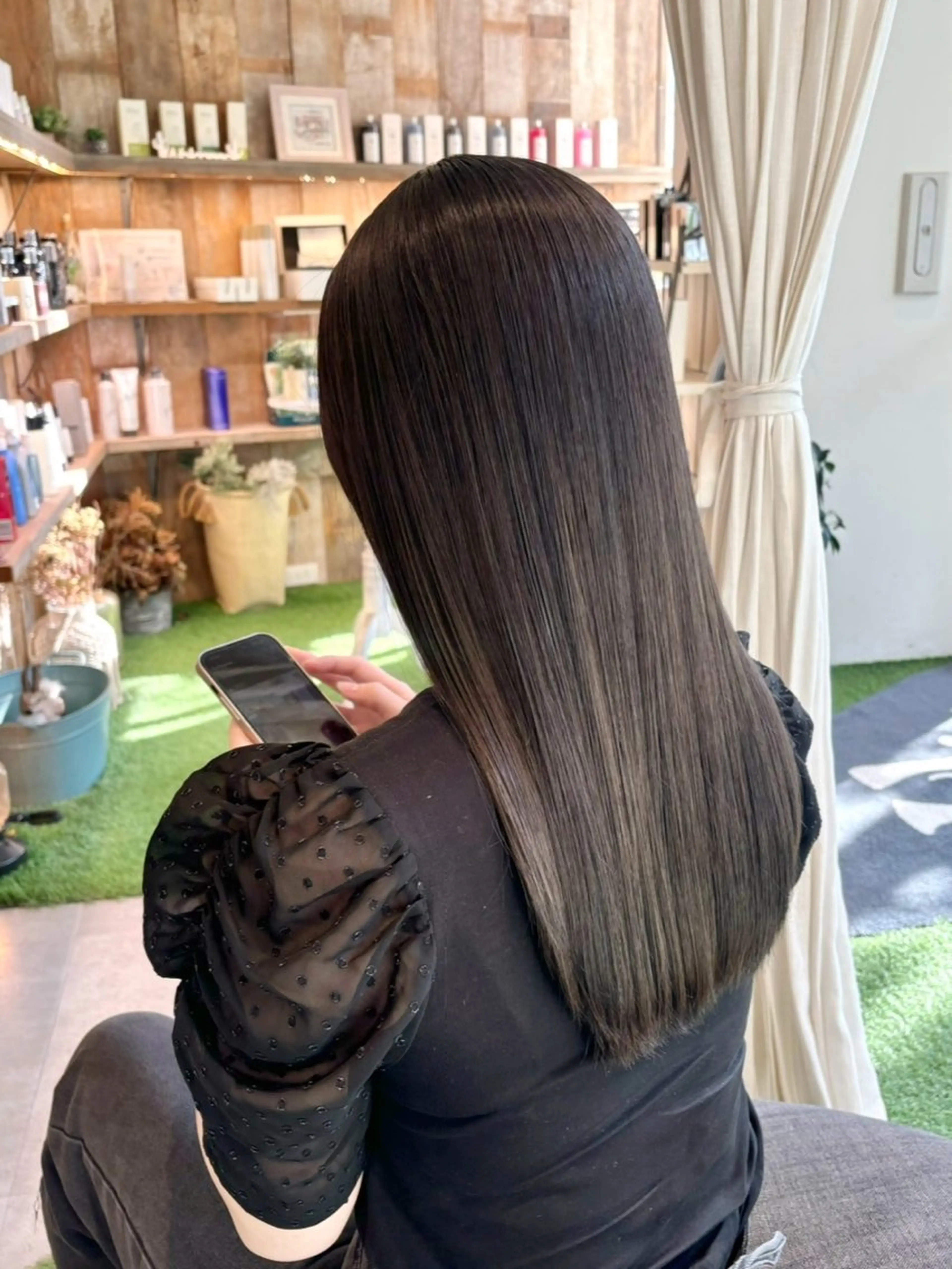 ロング カラー 透明感カラー ハイトーンカラー/ ケアブリーチ🎀あやのヘアスタイル