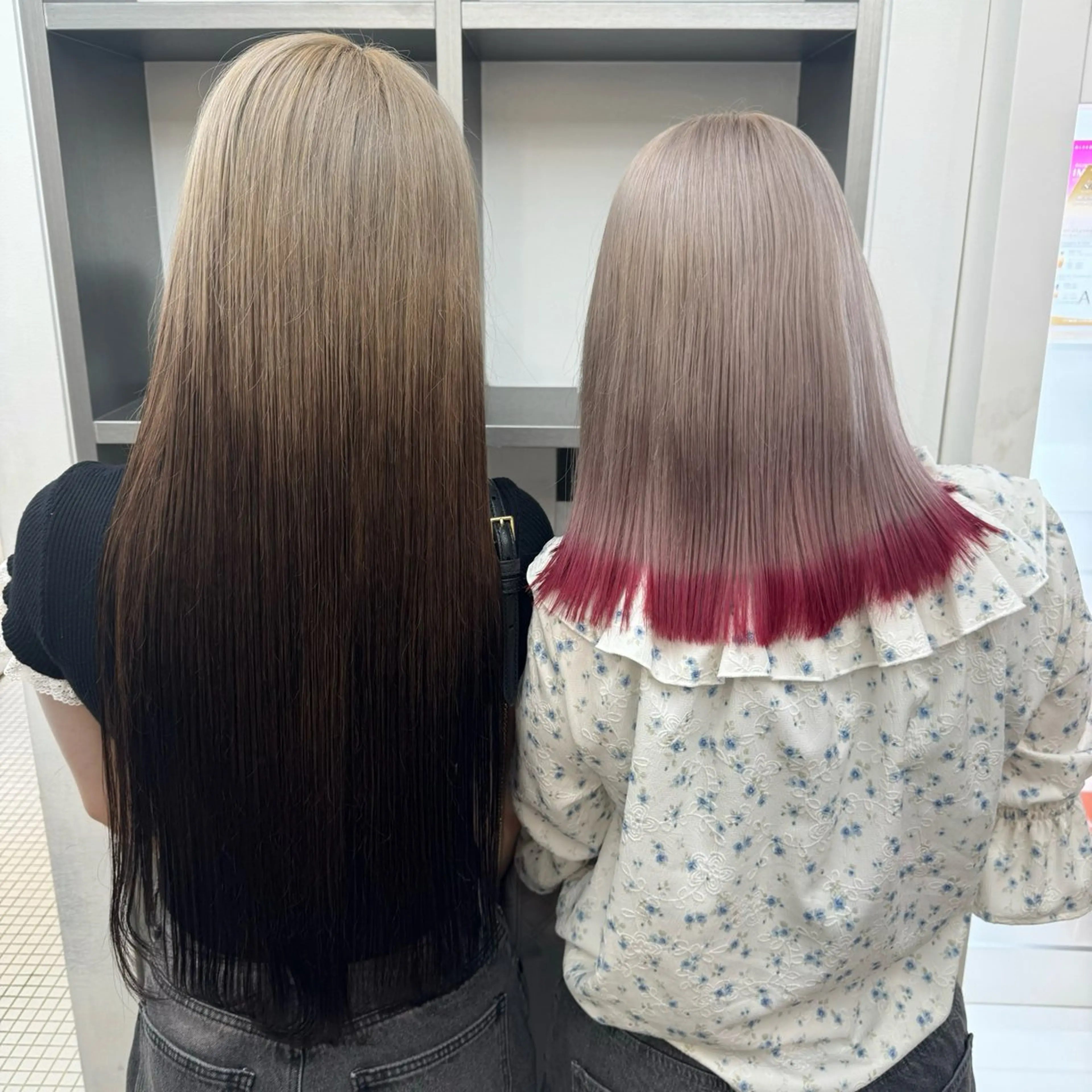 セミロング カラー ヘアカラー トリートメント 🌼動き×透明感🩵 ハイトーン/ナナのヘアスタイル