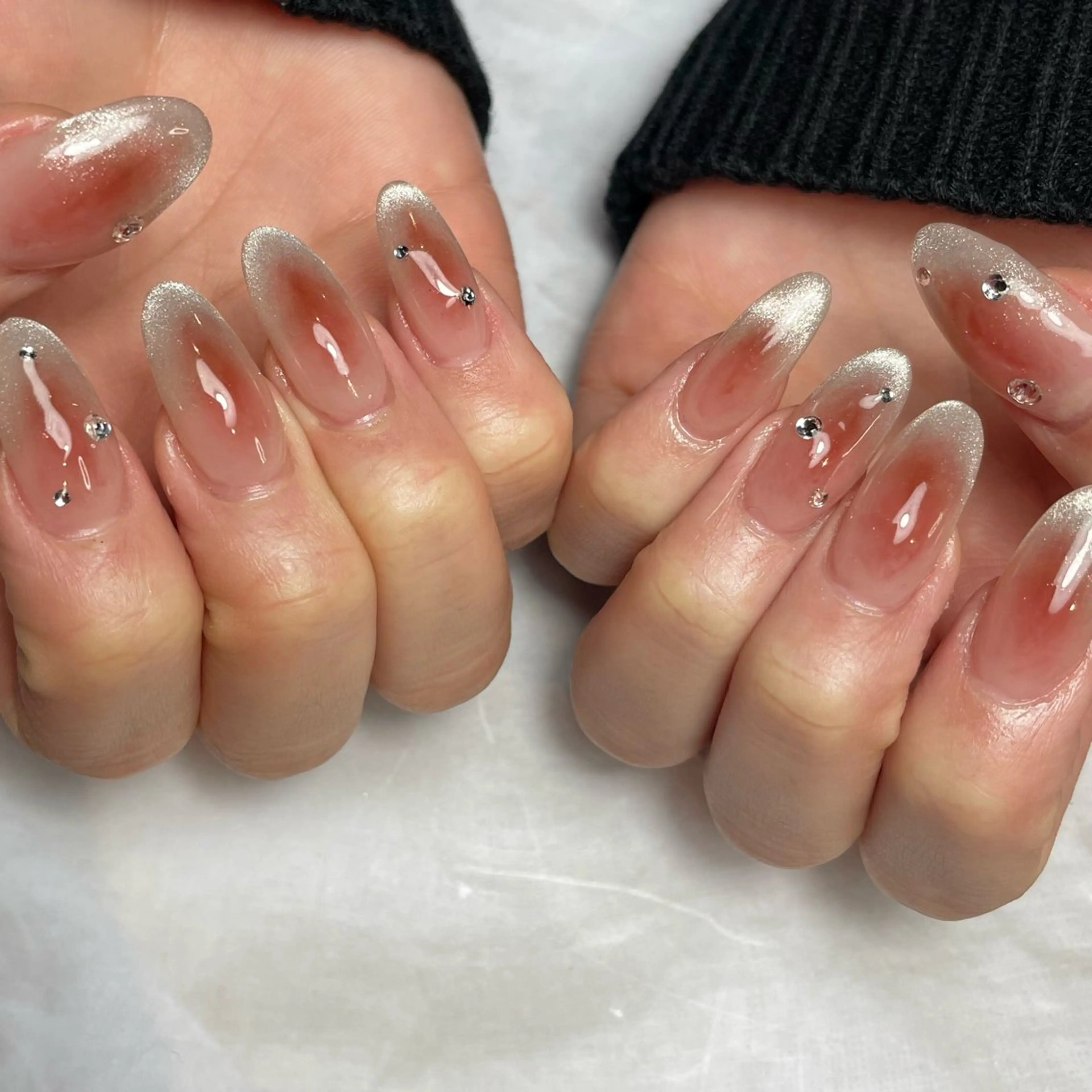 ネイル マグネットネイル スカルプネイル ストーンネイル ハンドネイル Reflection marikoのネイルデザイン