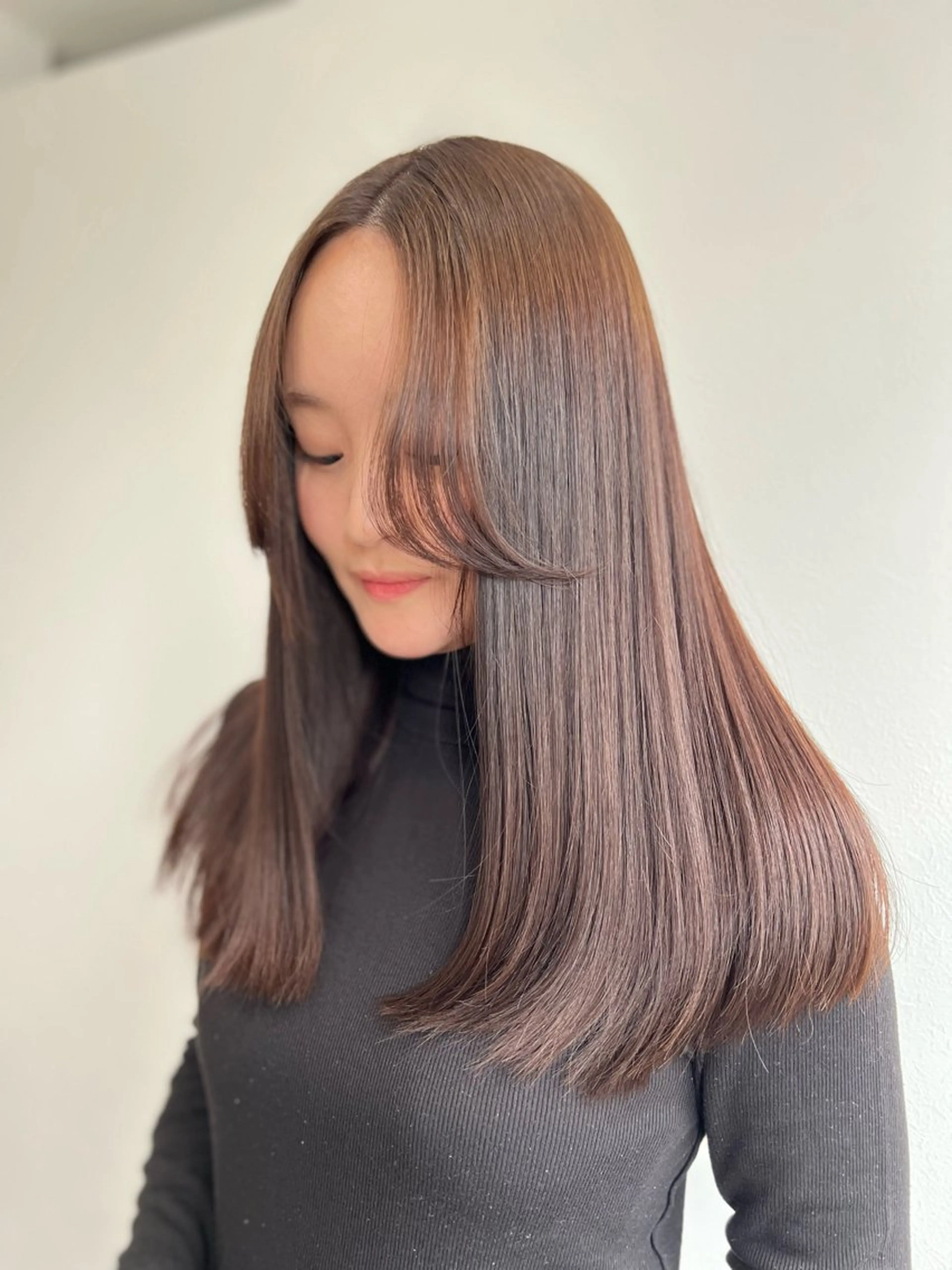 セミロング カット ヘアカラー トリートメント 艶髪/髪質改善 【熊野隼人】のヘアスタイル