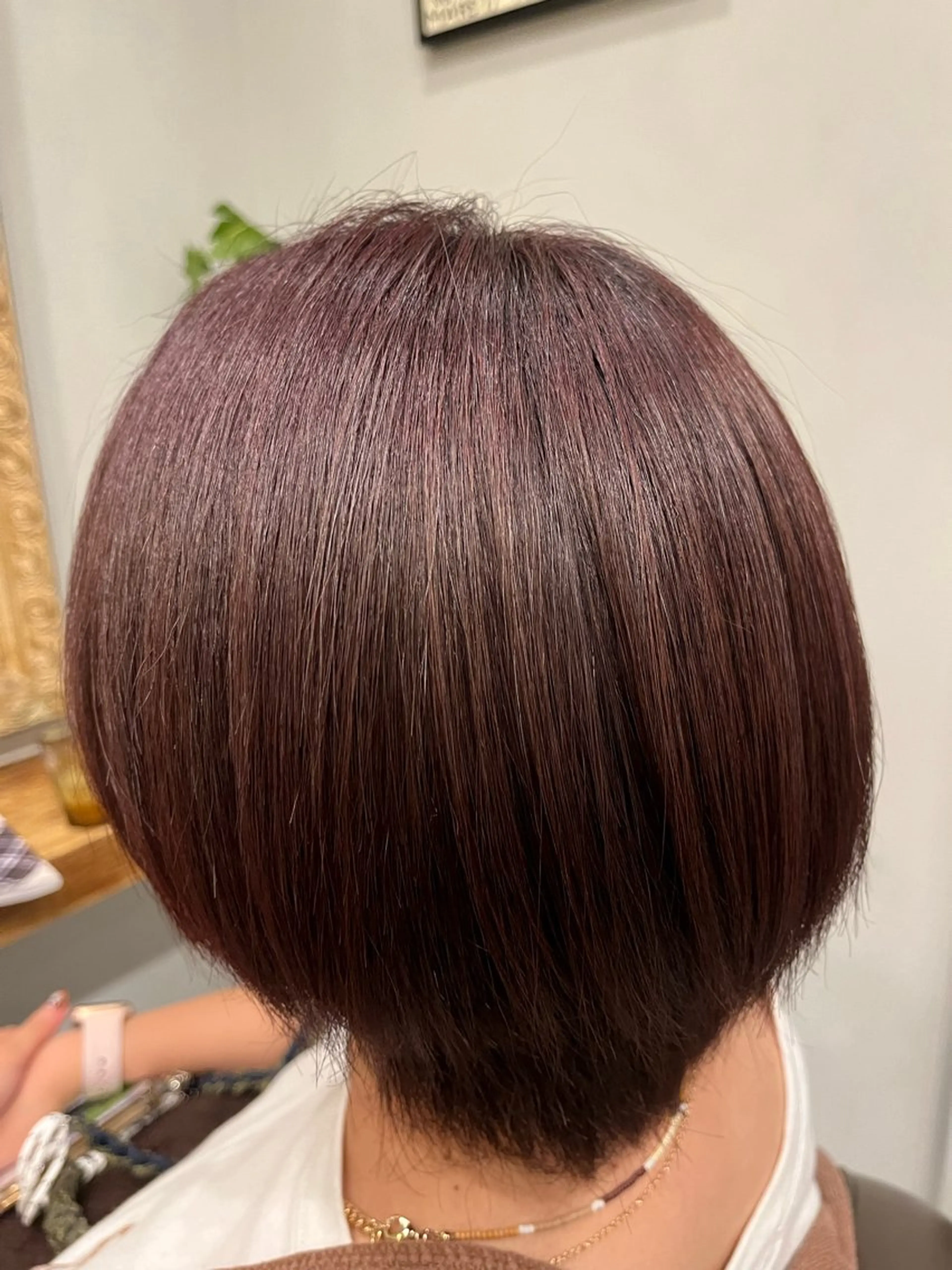 ショート カラー 縮毛矯正 ヘアカラー COME HAIR カイのヘアスタイル