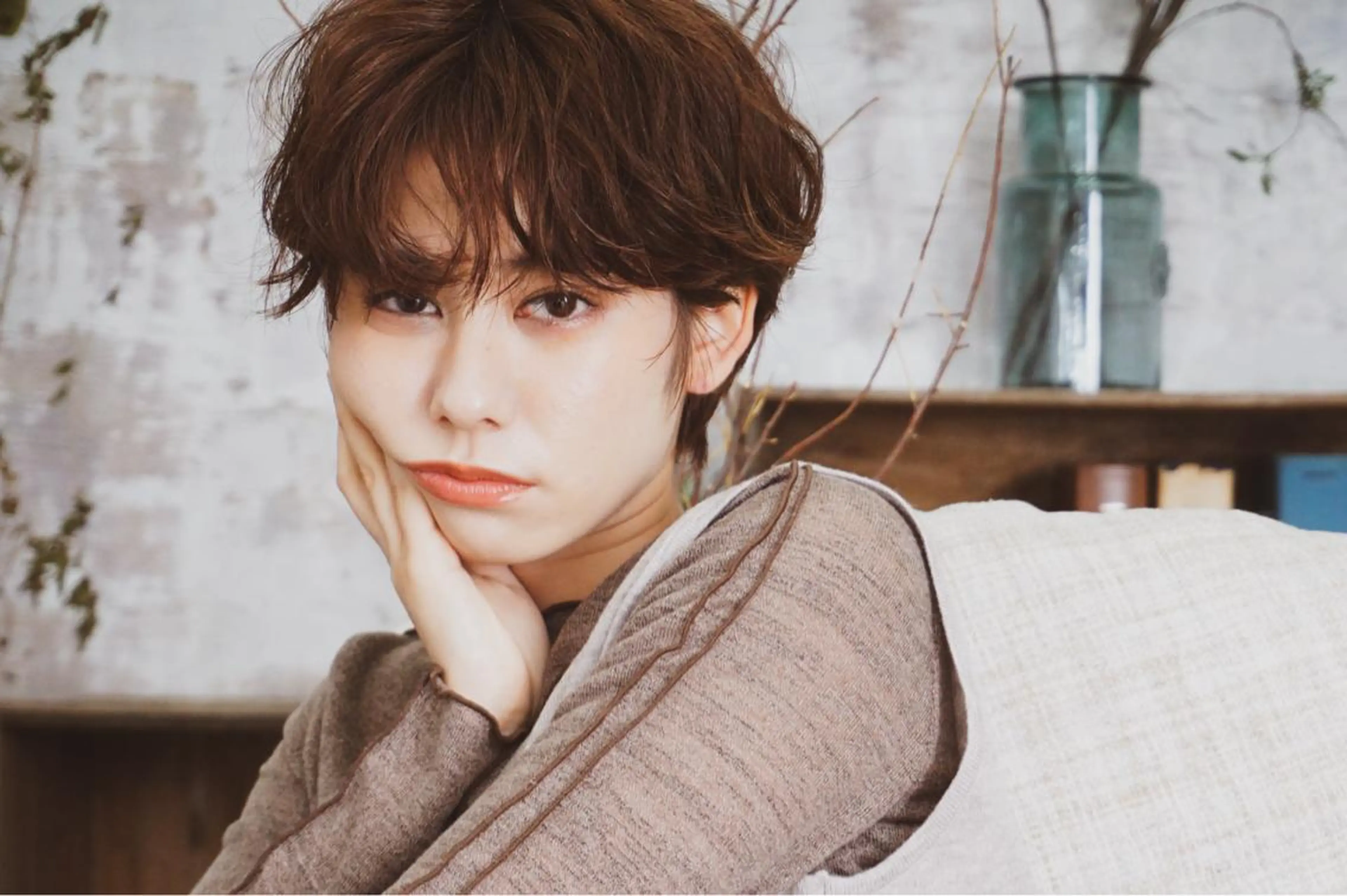 ショート カラー 似合わせ レイヤー須川のヘアスタイル