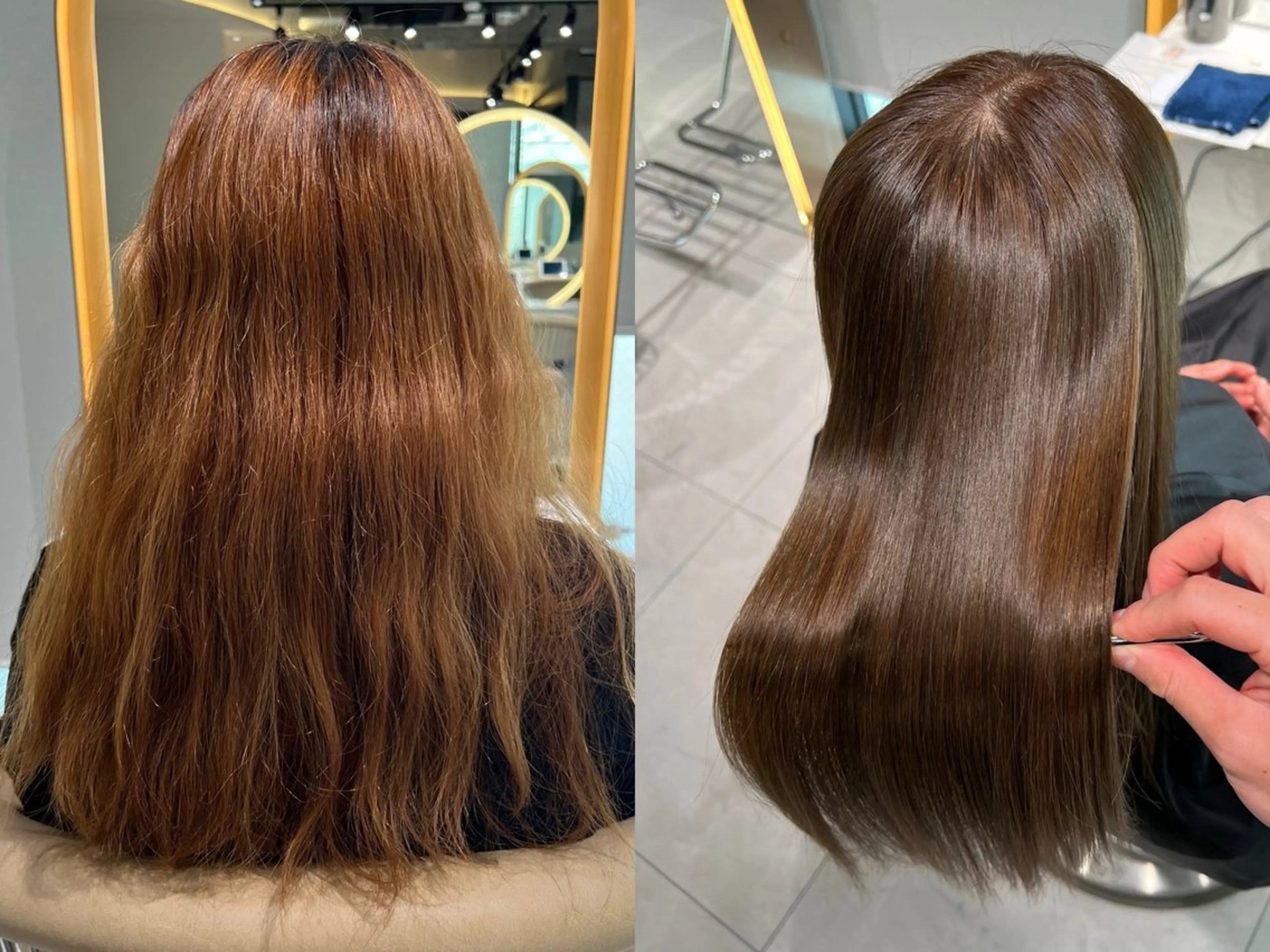 セミロング 縮毛矯正 トリートメント 谷川が作る熊本1🥇 レイヤーカットのヘアスタイル