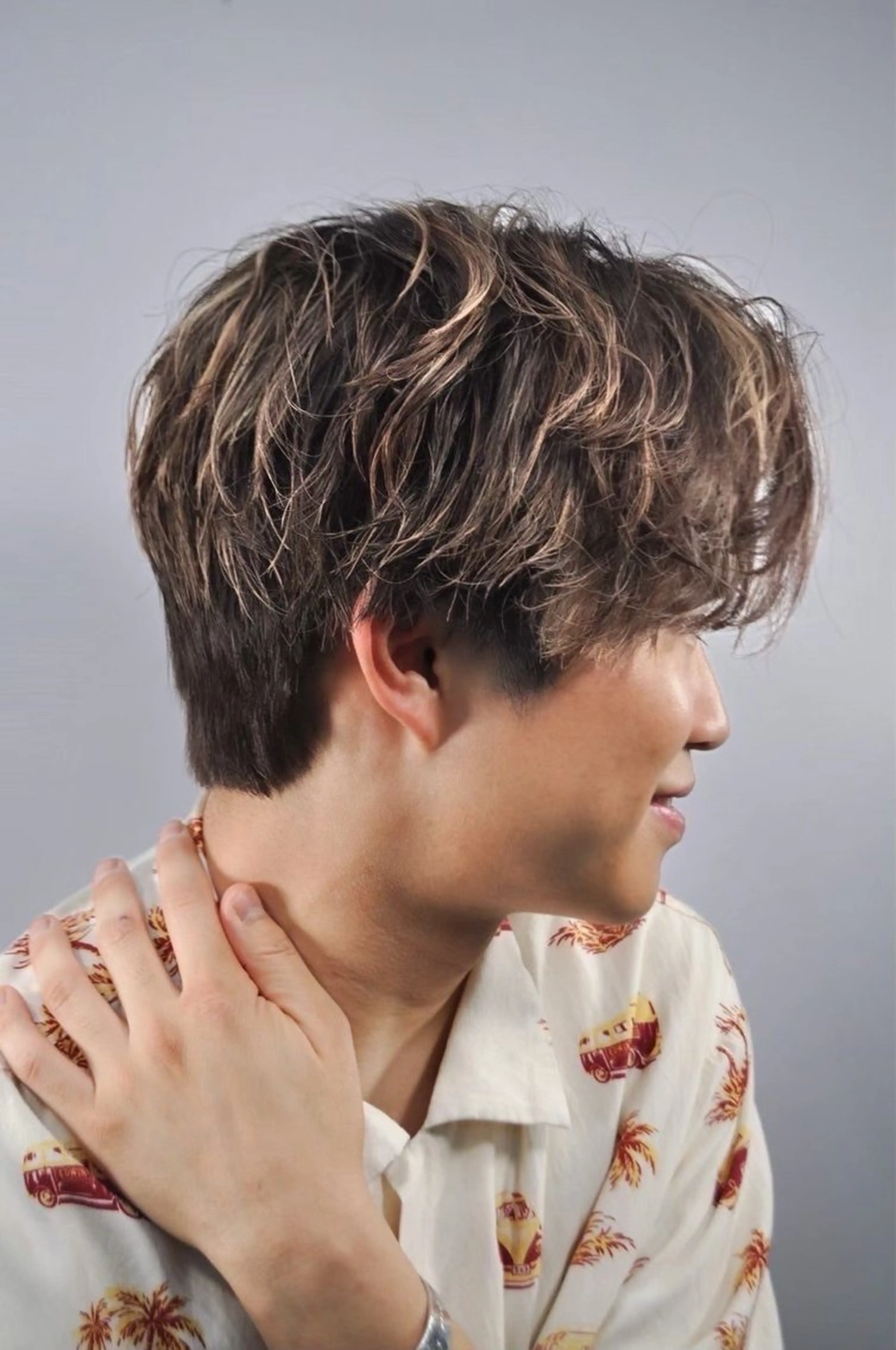 ミディアム ヘアアレンジ メンズ カット ⚡️メンズ特化⚡️ 倉林 隼大のヘアスタイル