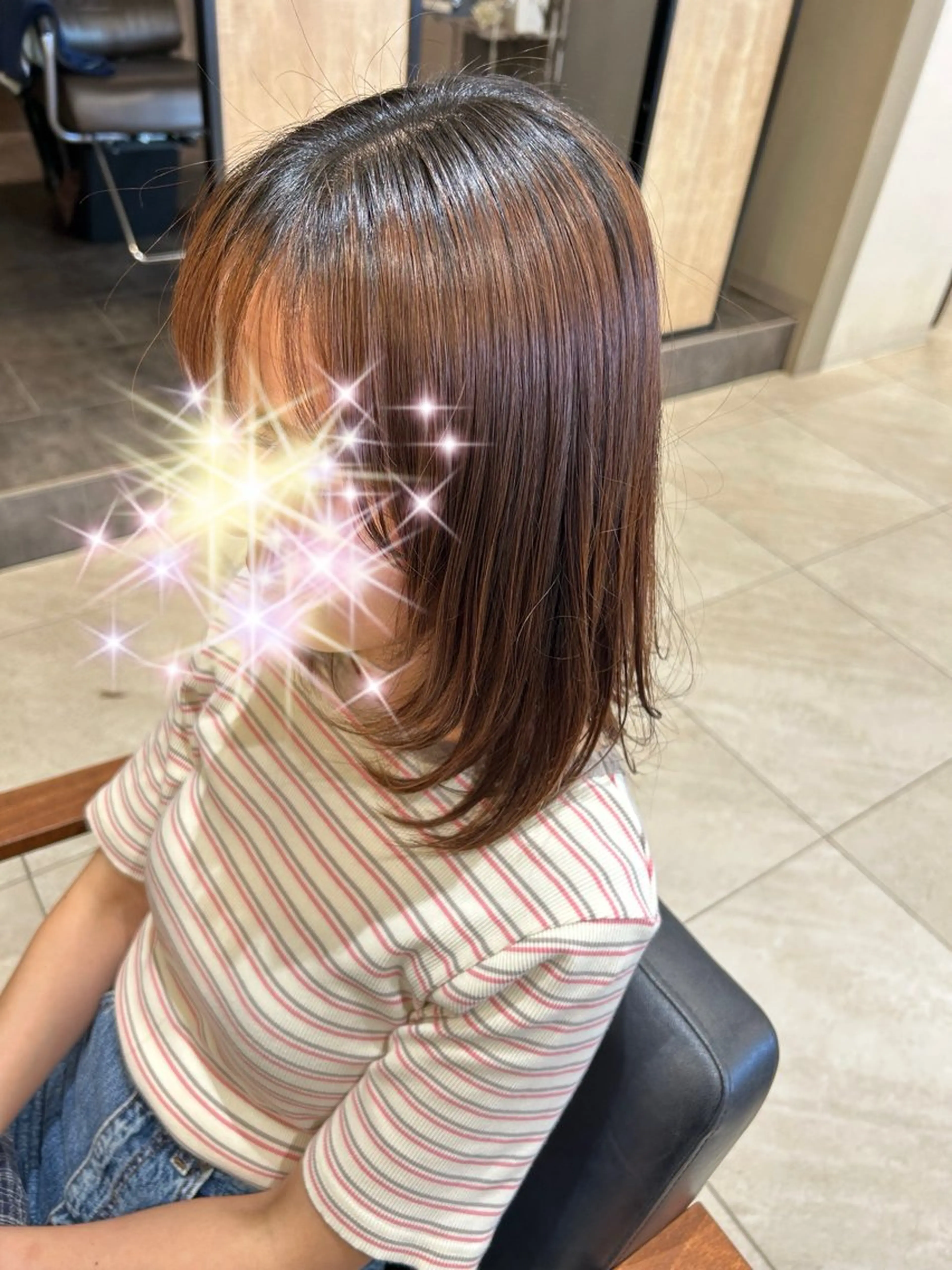 ミディアム 横田 まおのヘアスタイル