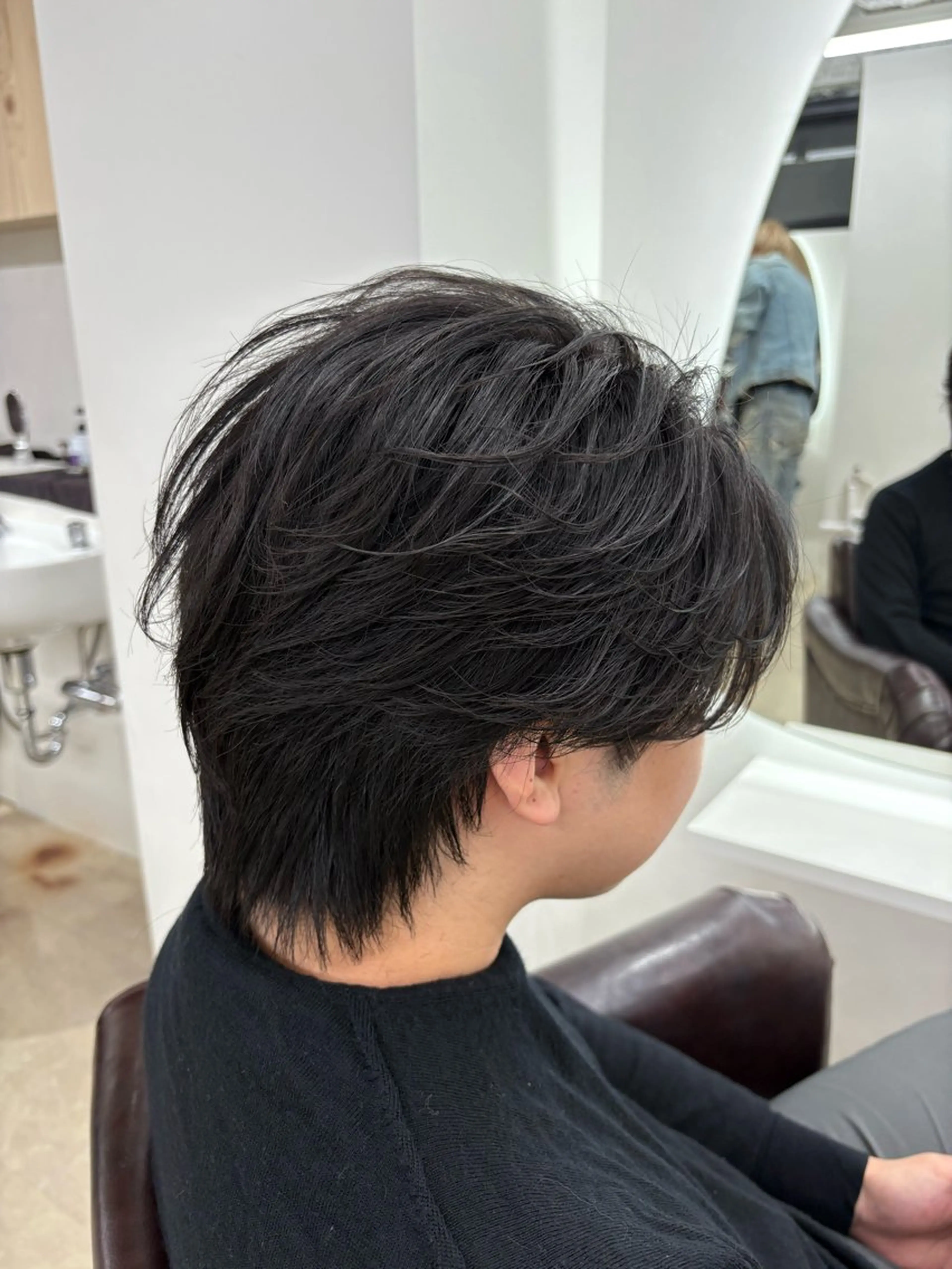 メンズ カット トリートメント ヘアセット 新宿/韓国ヘア/ 髪質改善ストレートのヘアスタイル