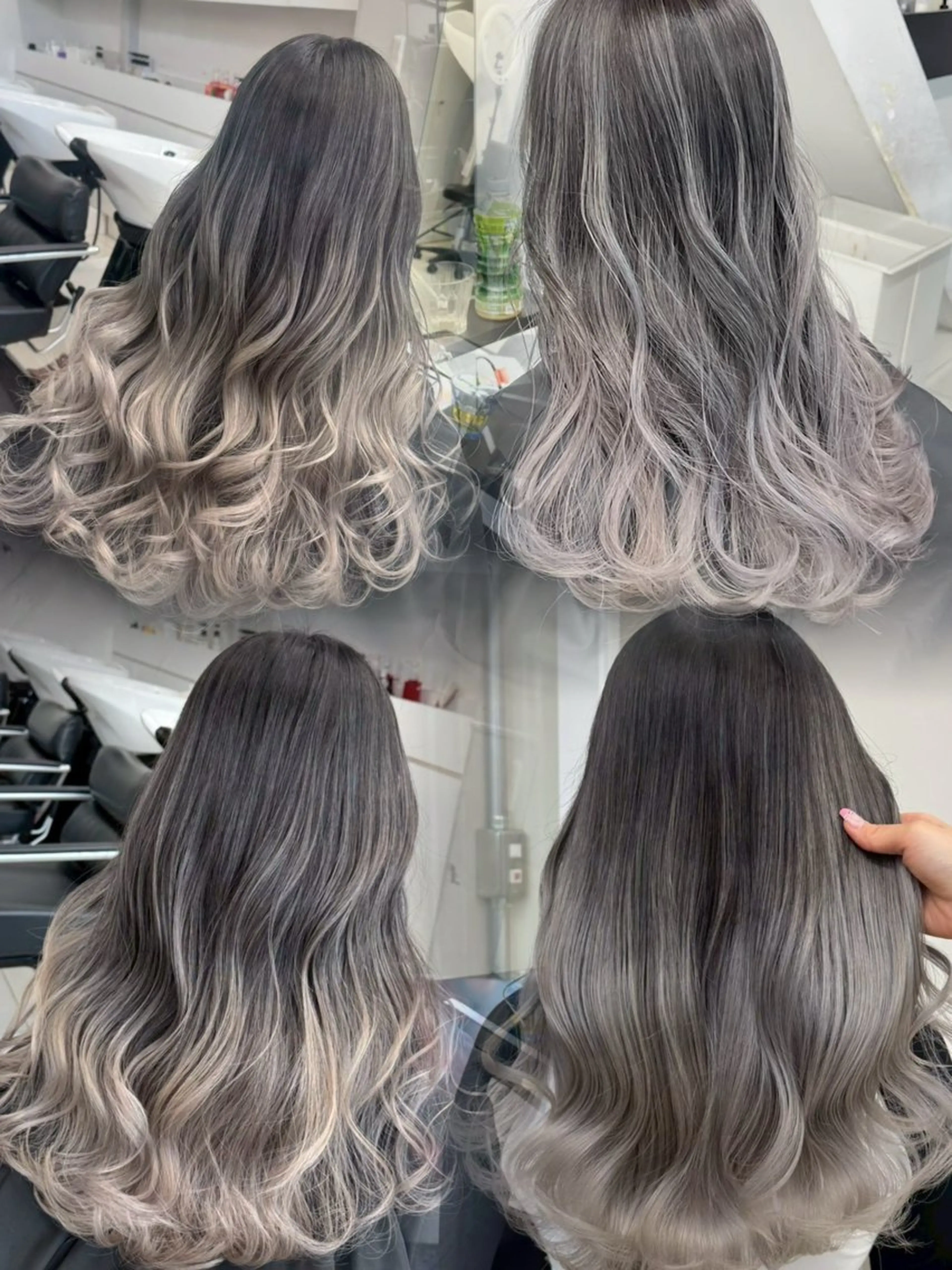 ミディアム レイヤーカット ヘアカラー トリートメント ALIVE 小池柚葉のヘアスタイル