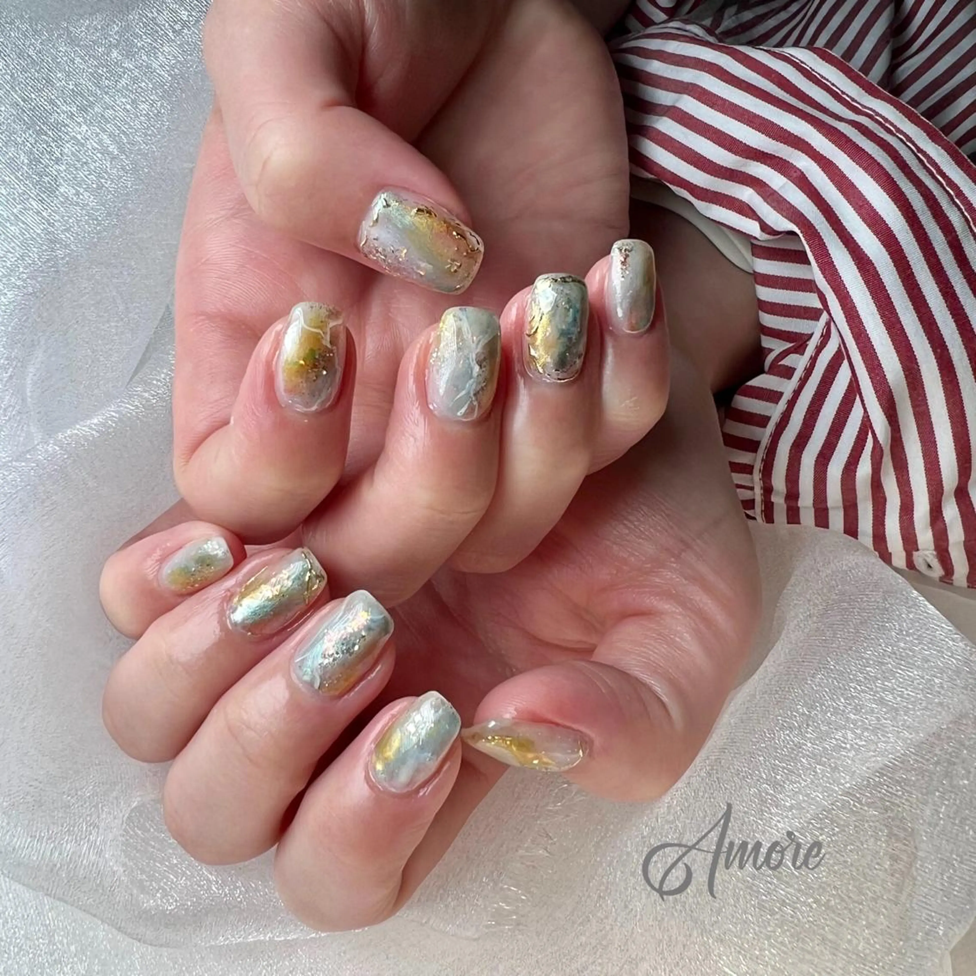 ネイル ジェルネイル 韓国ネイル ミラーネイル オフィスネイル パラジェル You kyehwaのネイルデザイン