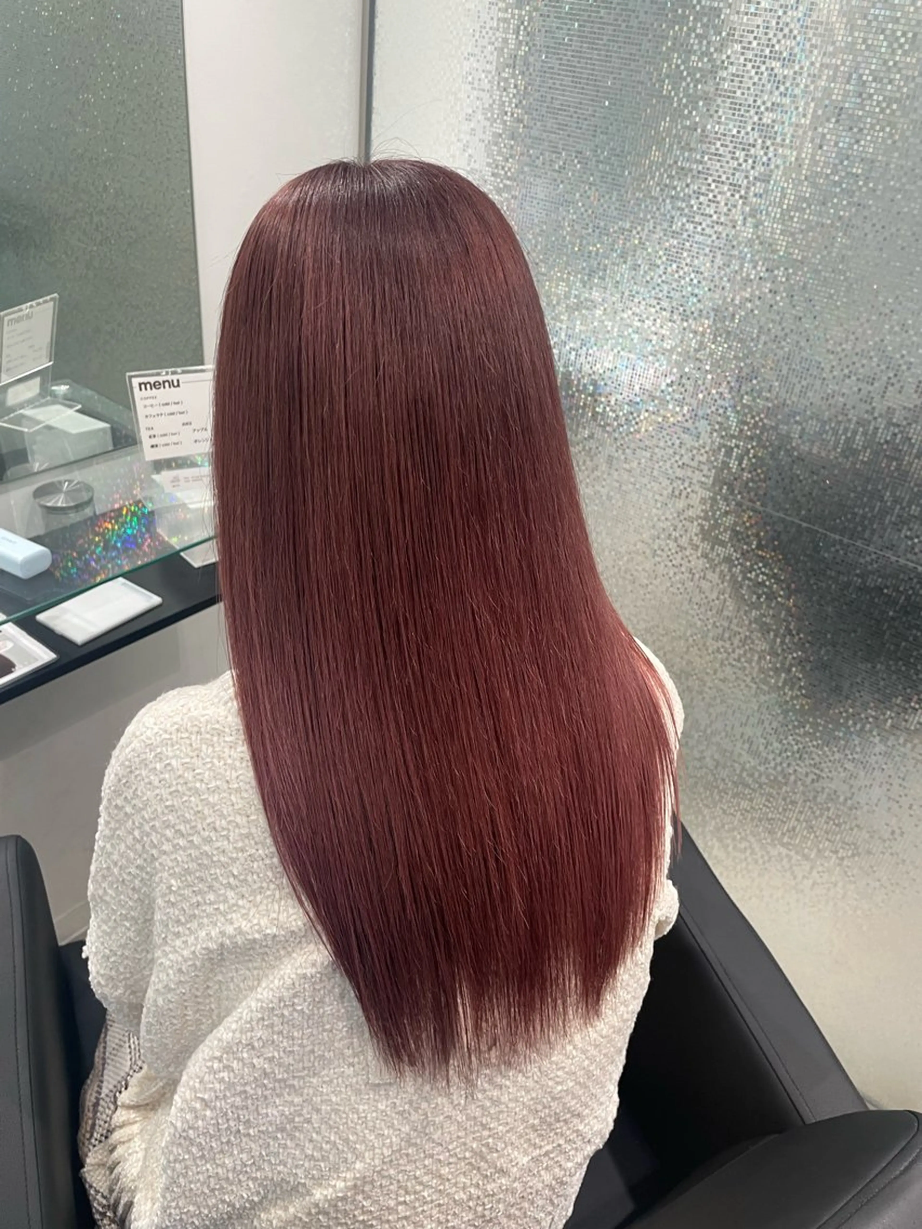 ロング カラー ブリーチ ブラウンカラー ピンクカラー ピンクブラウン ヘアカラー 艶髪ブリーチカラー /府中/Mizukiのヘアスタイル