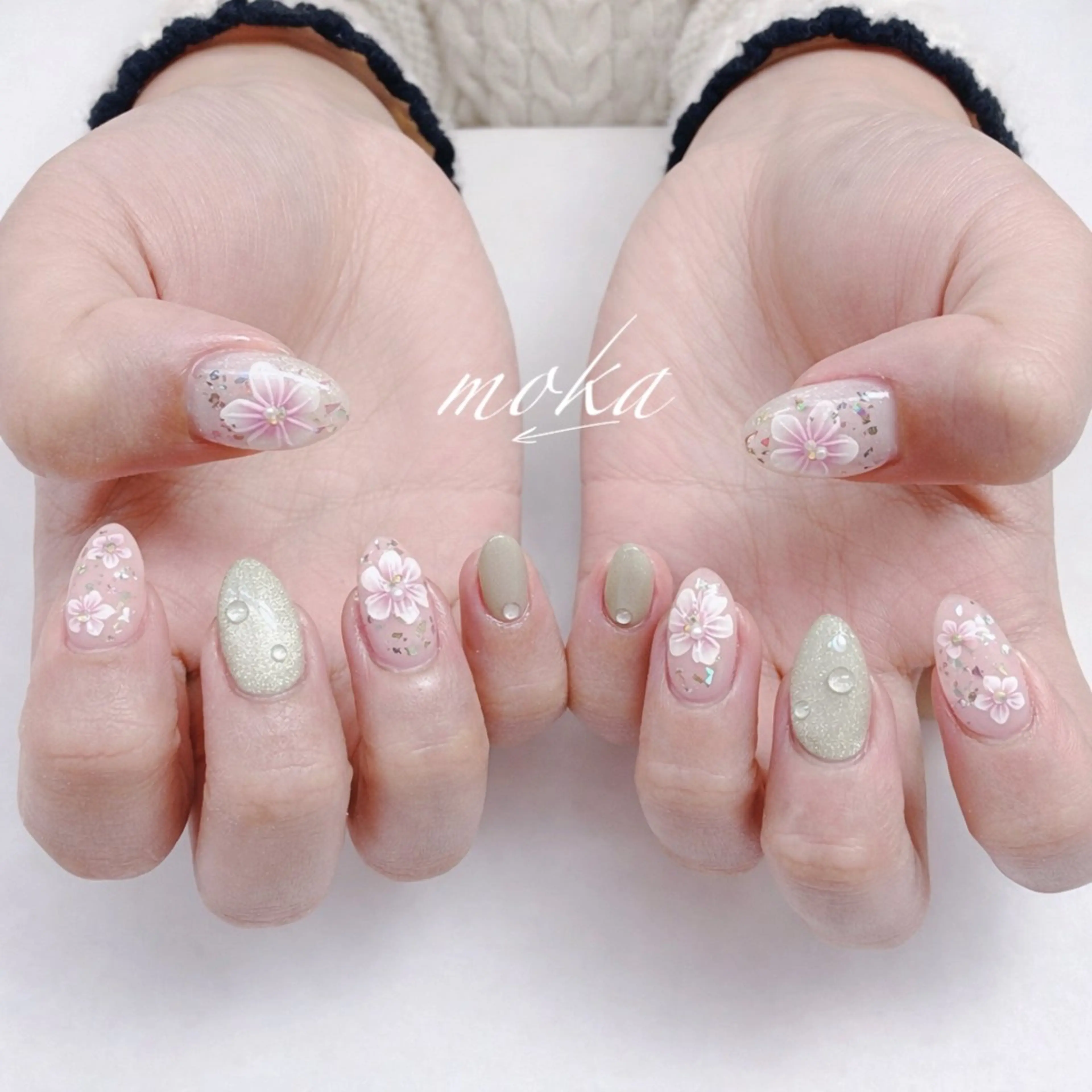 ネイル 胡蝶蘭レディースサロ ンNailMOKAのネイルデザイン