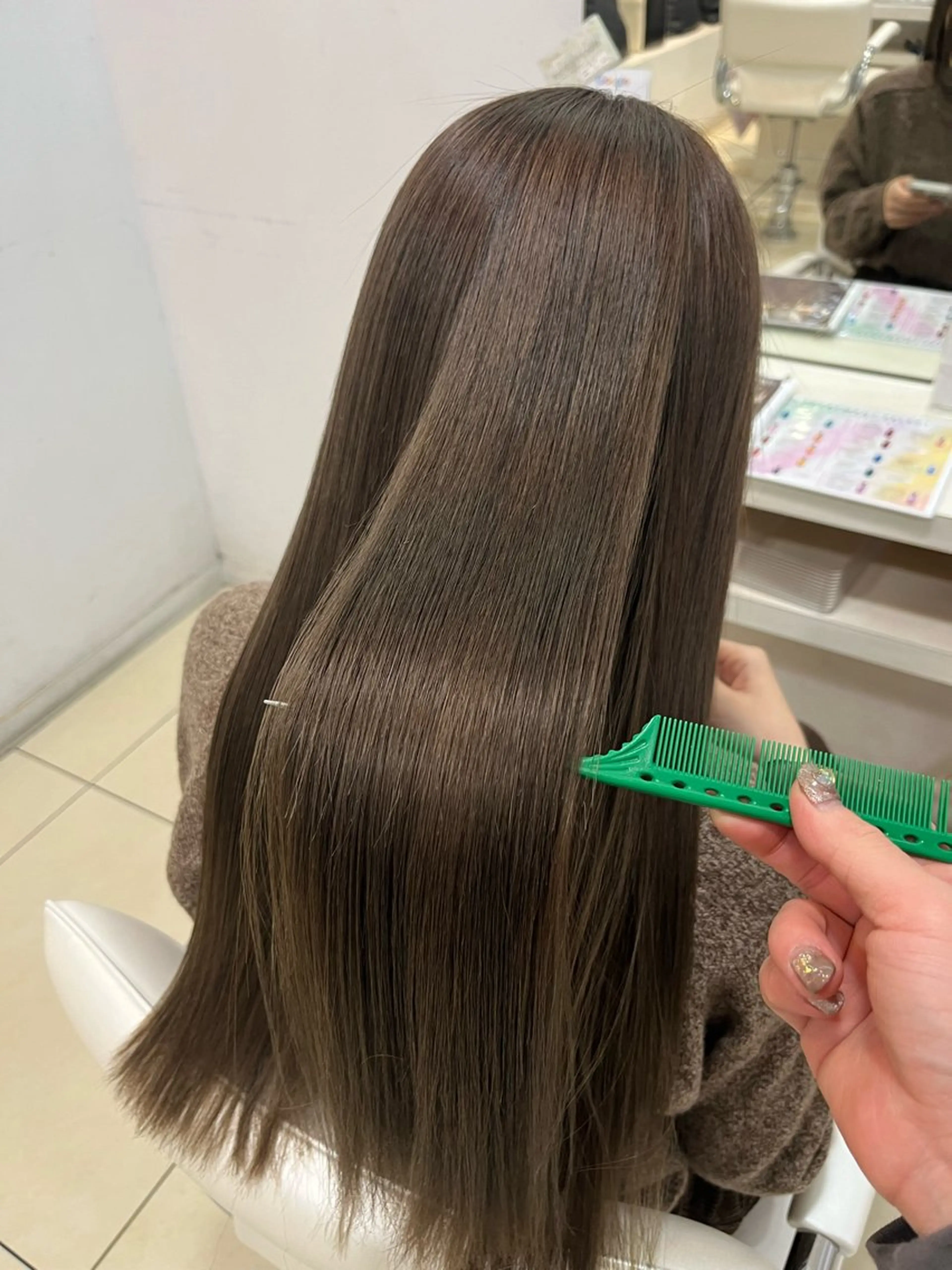 セミロング カラー グレージュ ヘアカラー 🤎ベージュカラー/ 髪質改善/山岸🤎のヘアスタイル