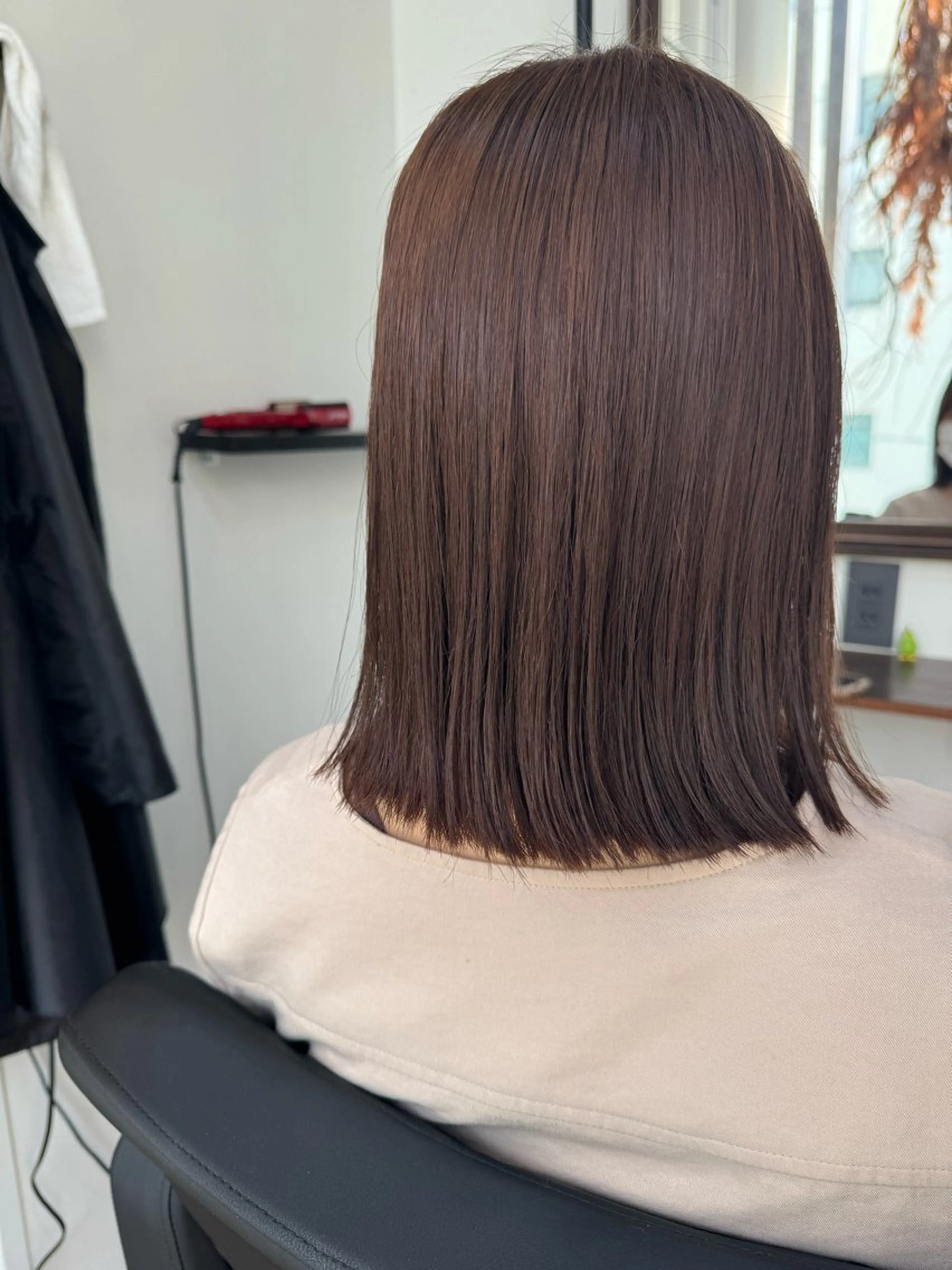 ミディアム カラー ブリーチ ブラウンカラー ブリーチなしカラー ピンクカラー ピンクブラウン 椎葉 祐也のヘアスタイル