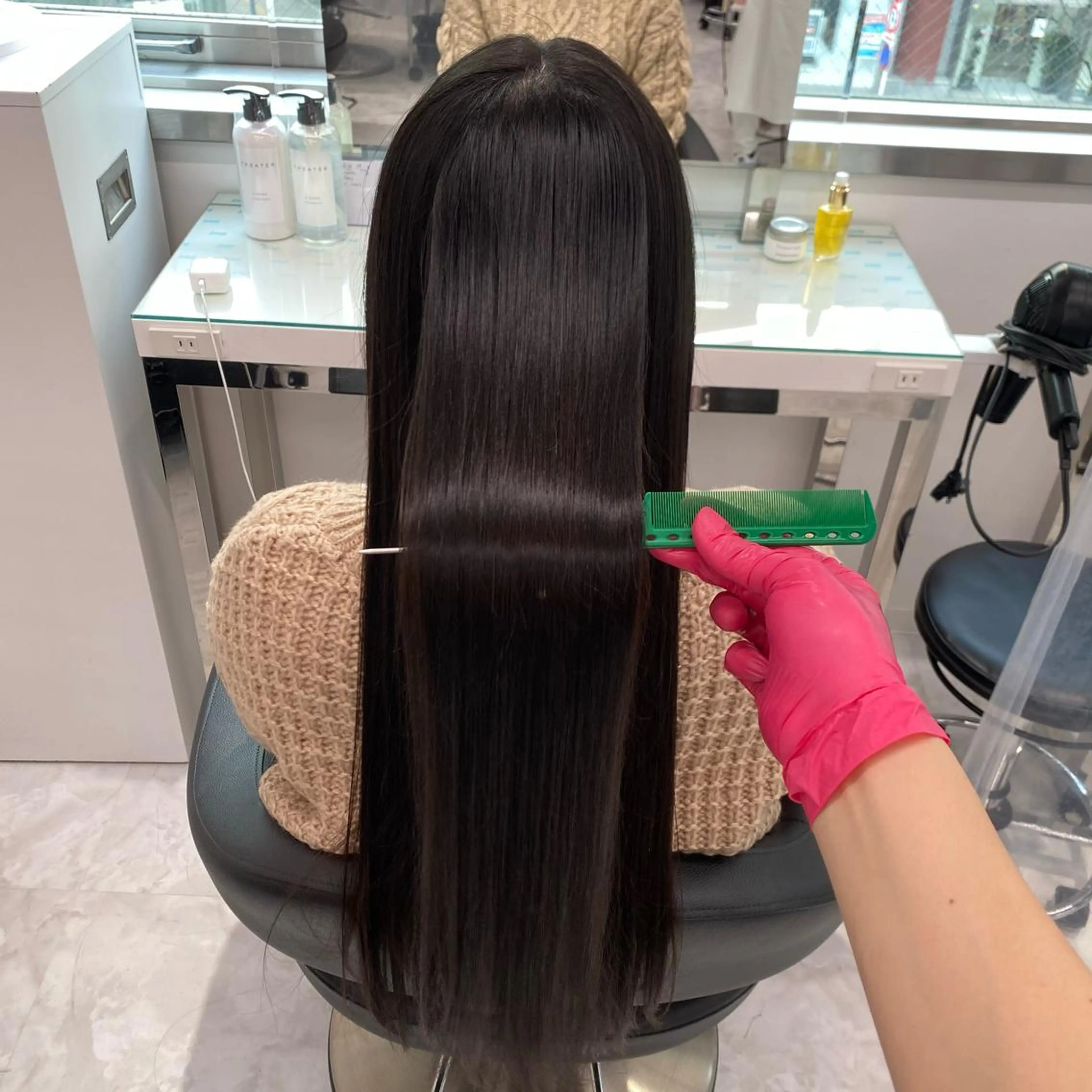 セミロング カラー ヘアアレンジ ダブルカラー｜ なおき｜池袋美容師のヘアスタイル