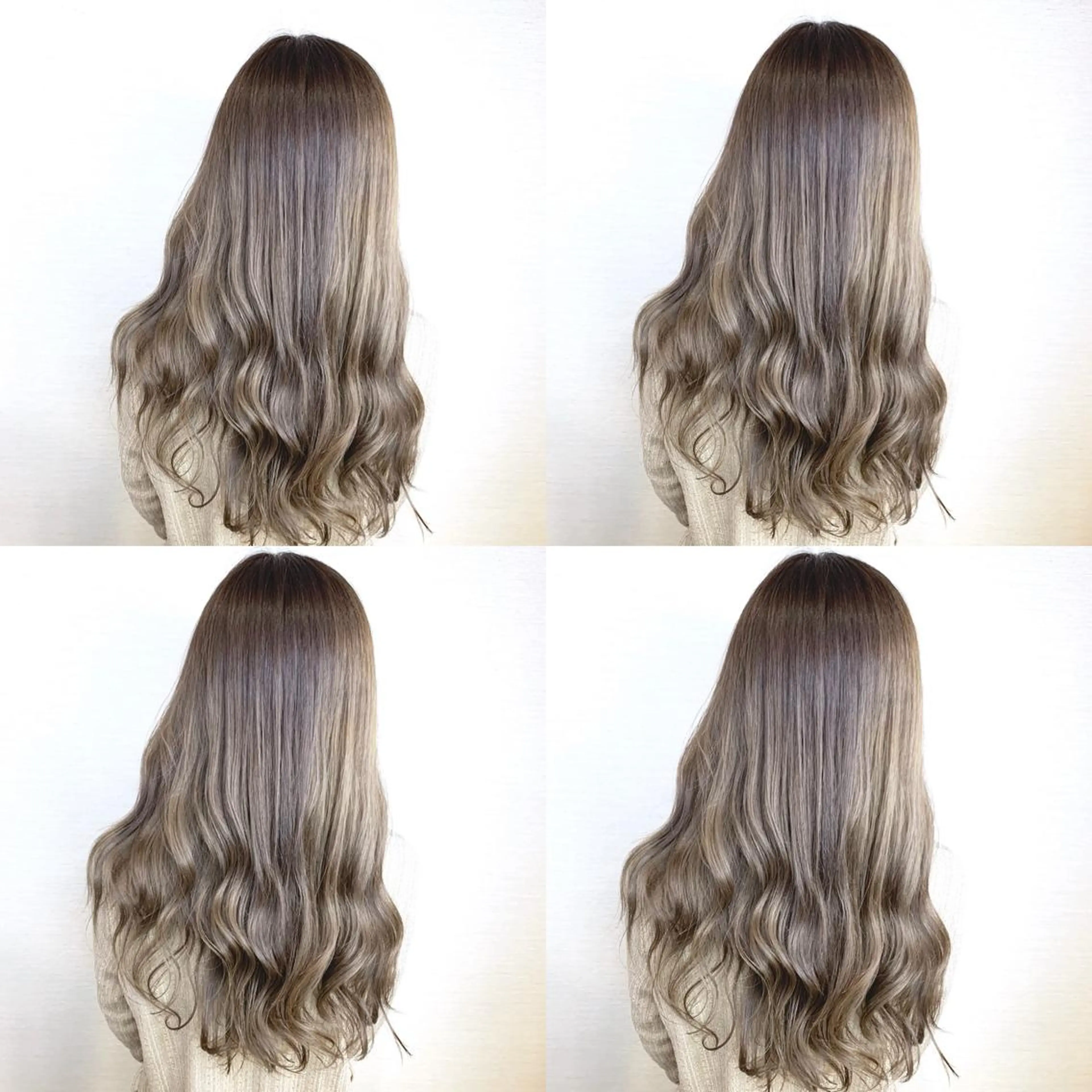 ロング カラー ベージュカラー ダブルカラー 韓国レイヤーカット/ ダブルカラーのヘアスタイル