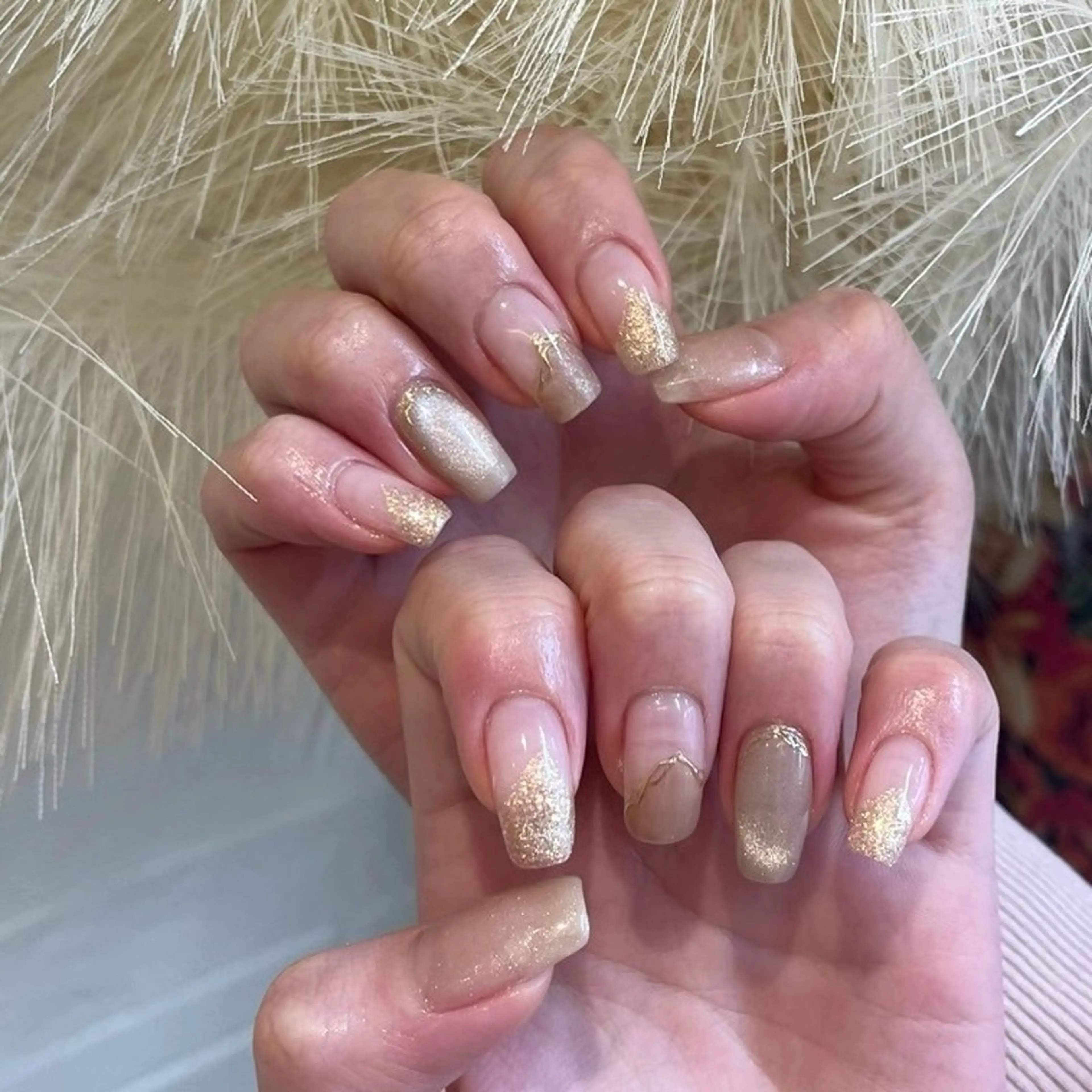 ネイル ジェルネイル パラジェル 春ネイル ハンドネイル kyoko✨個性派 /ニュアンスのネイルデザイン