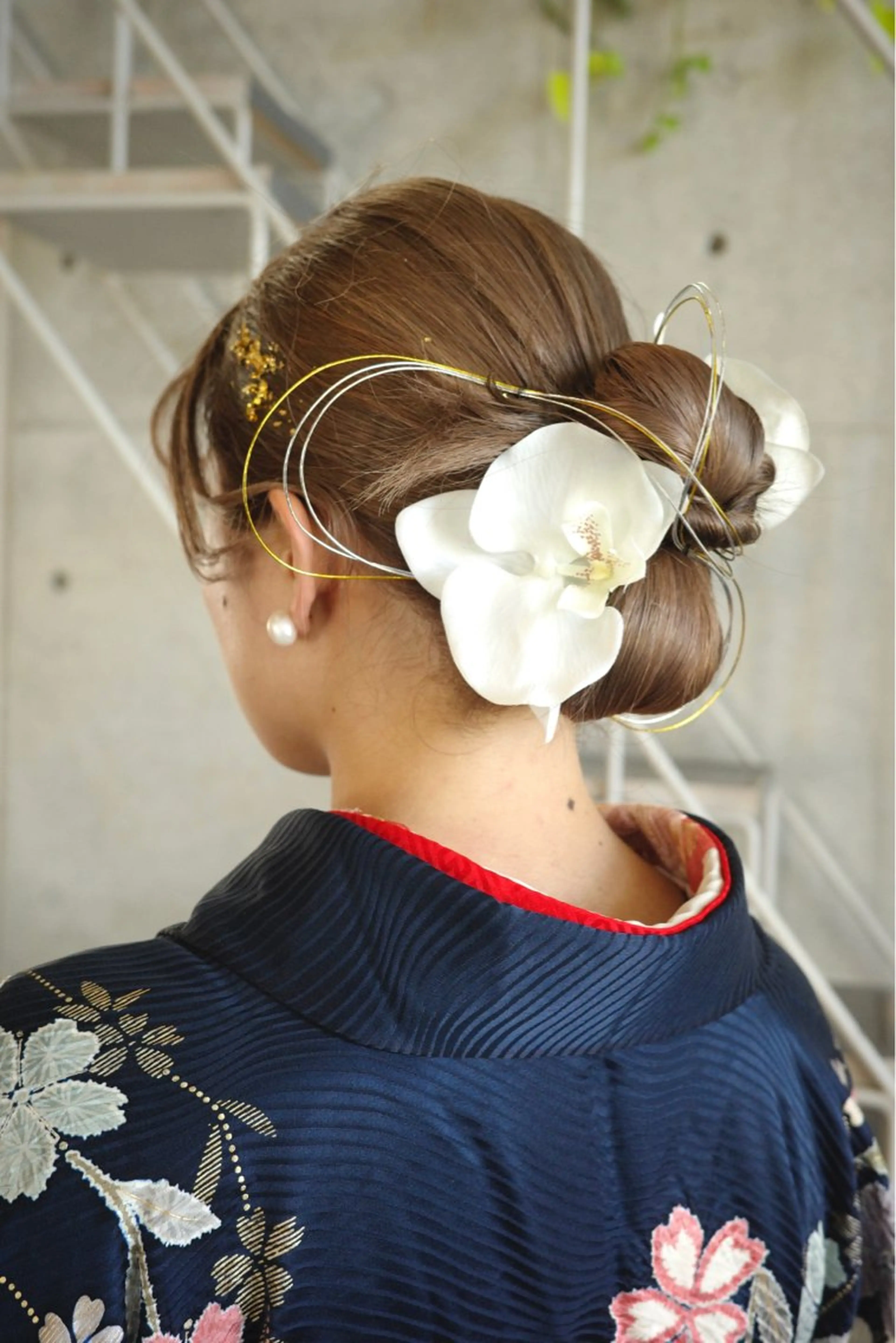 【卒業式】　水引/金箔/hair setの写真