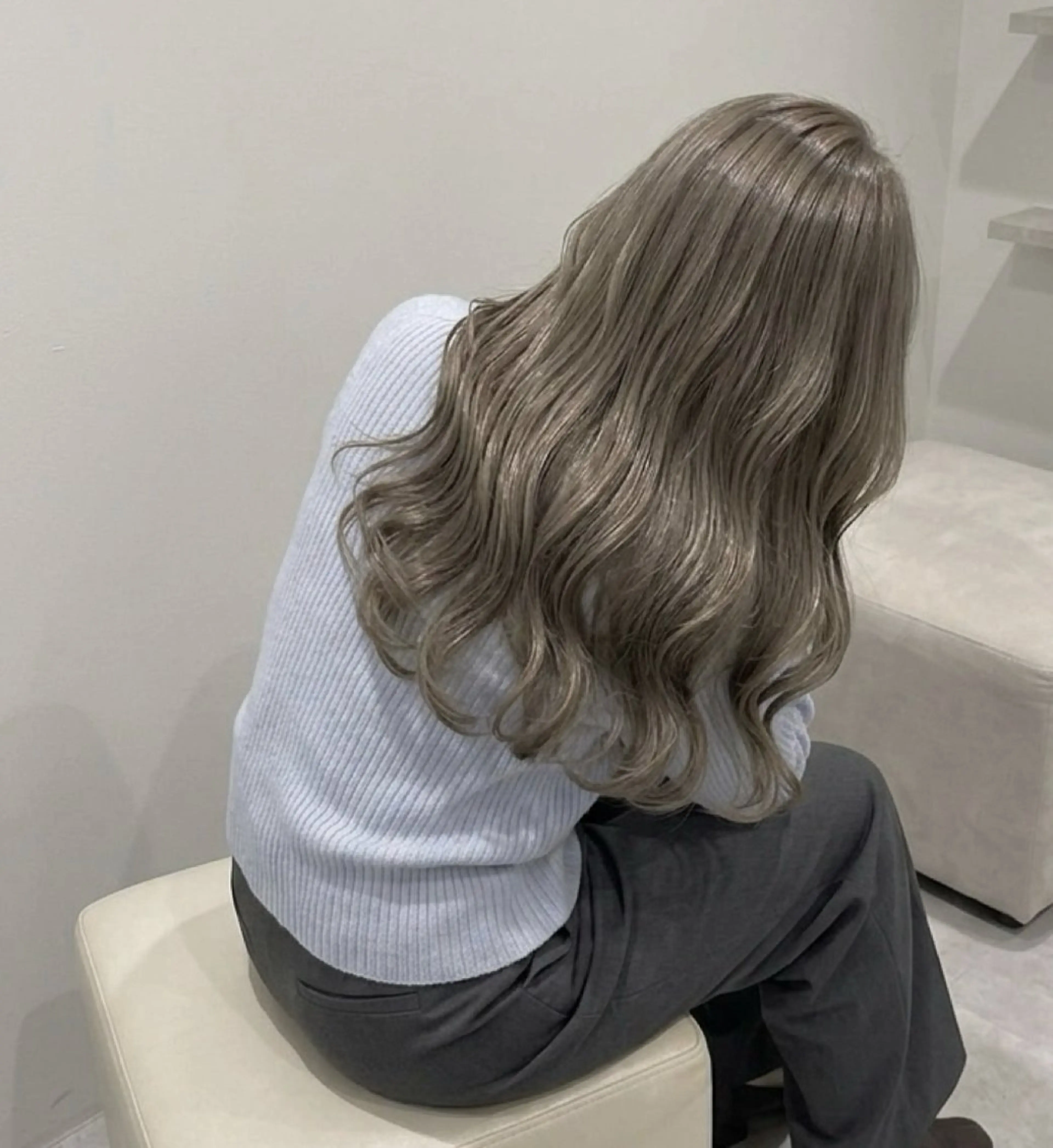 ロング カラー 透明感カラー グレージュ オリーブグレージュ オリーブグレー ヘアカラー 🫧透明感カラー🫧 Reiko🎀のヘアスタイル