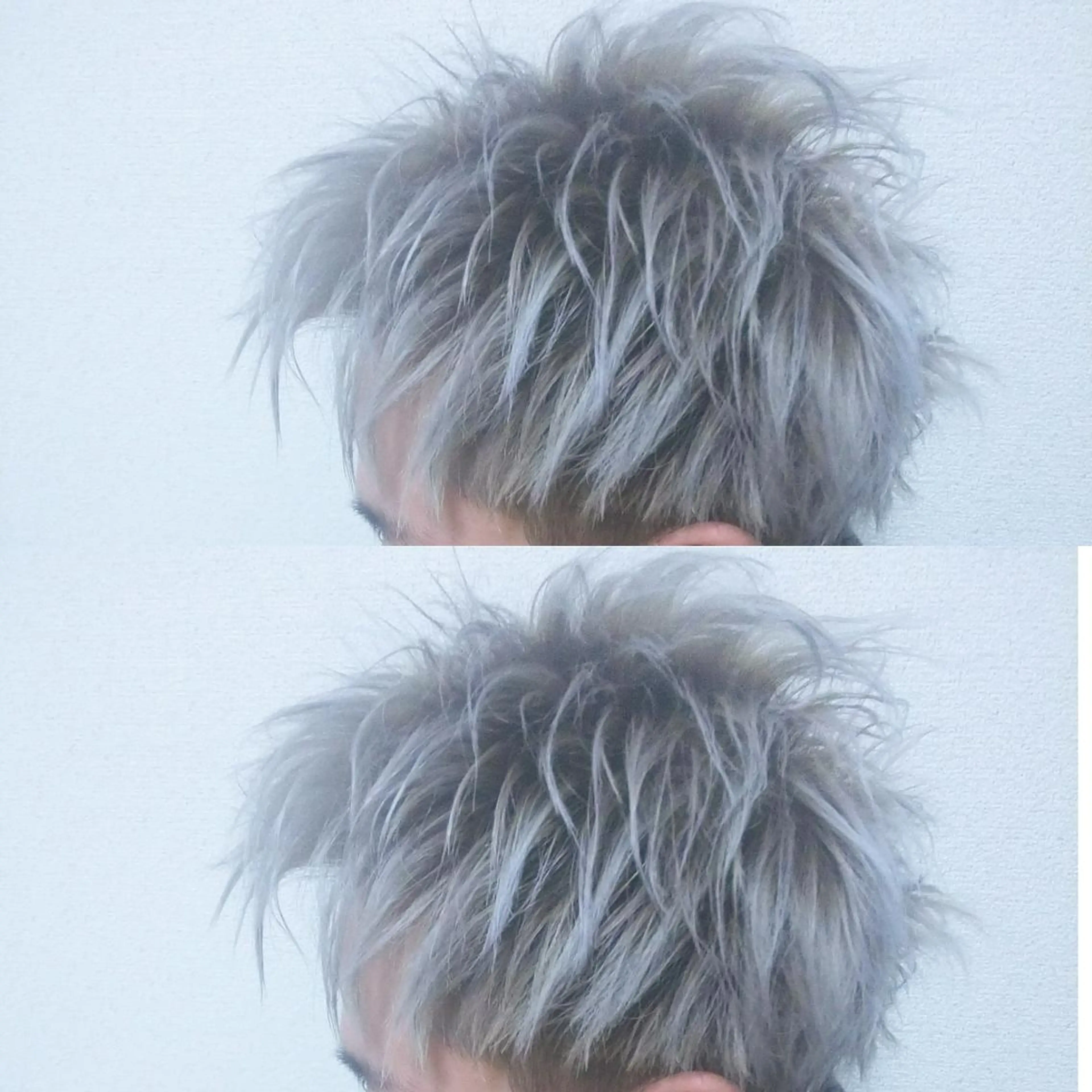 メンズ カラー シルバー ホワイトシルバー RU RIのヘアスタイル