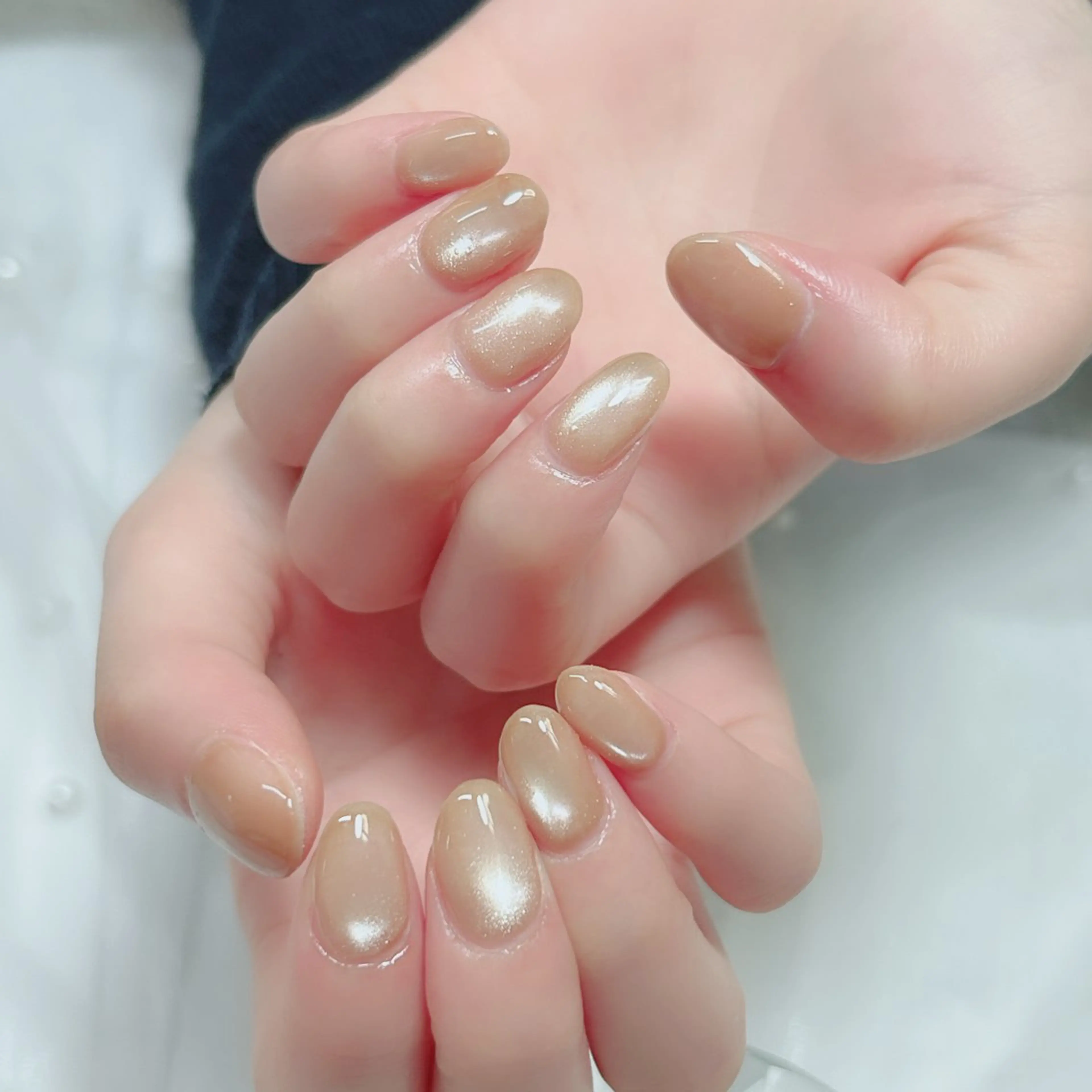 ネイル フレンチネイル キラキラネイル ロングネイル 春ネイル ワンホンネイル ハンドネイル Cute Tips nailのネイルデザイン