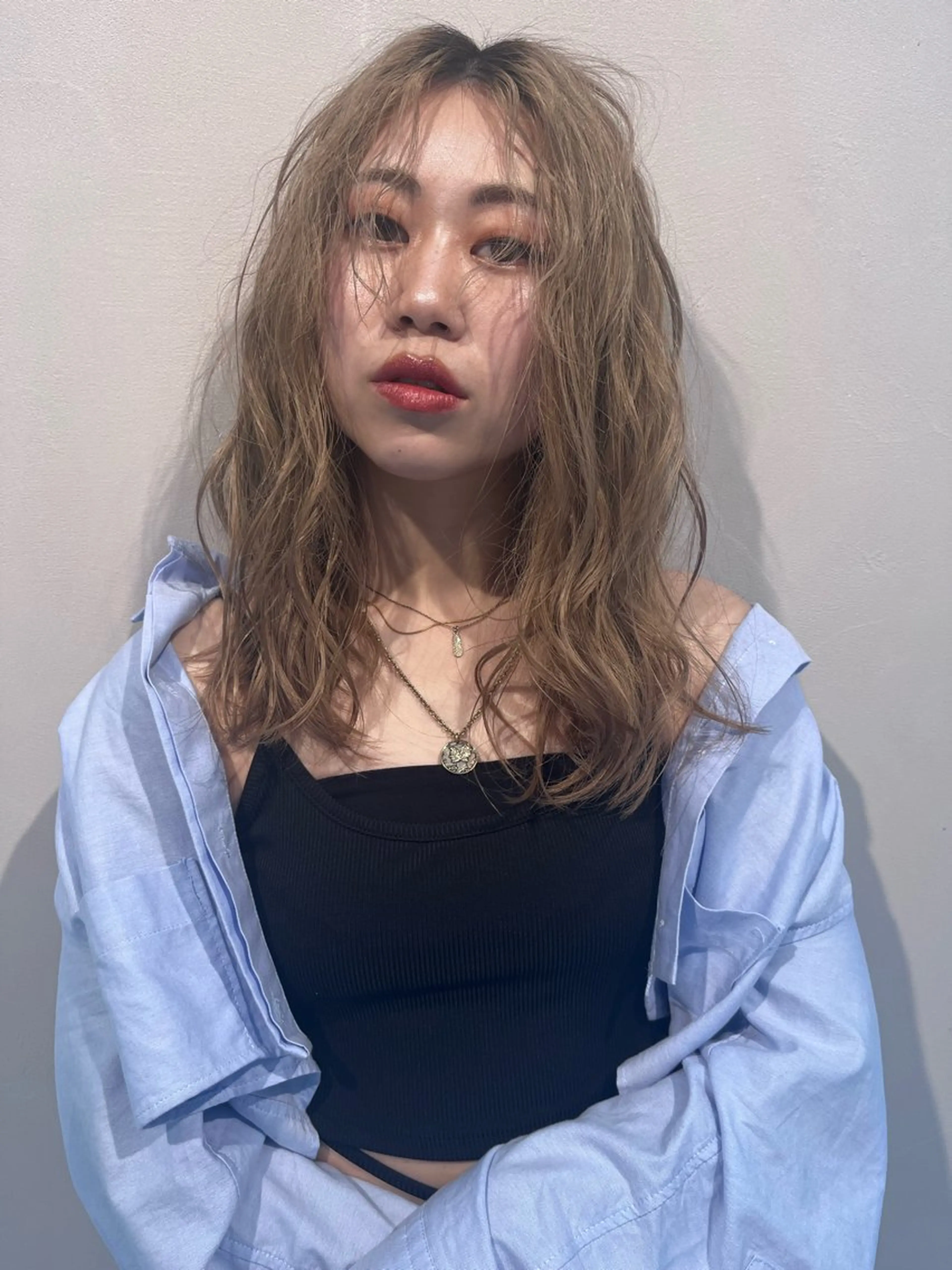 セミロング 💫レイヤーカット✨ 透明感カラー工藤雄大のヘアスタイル