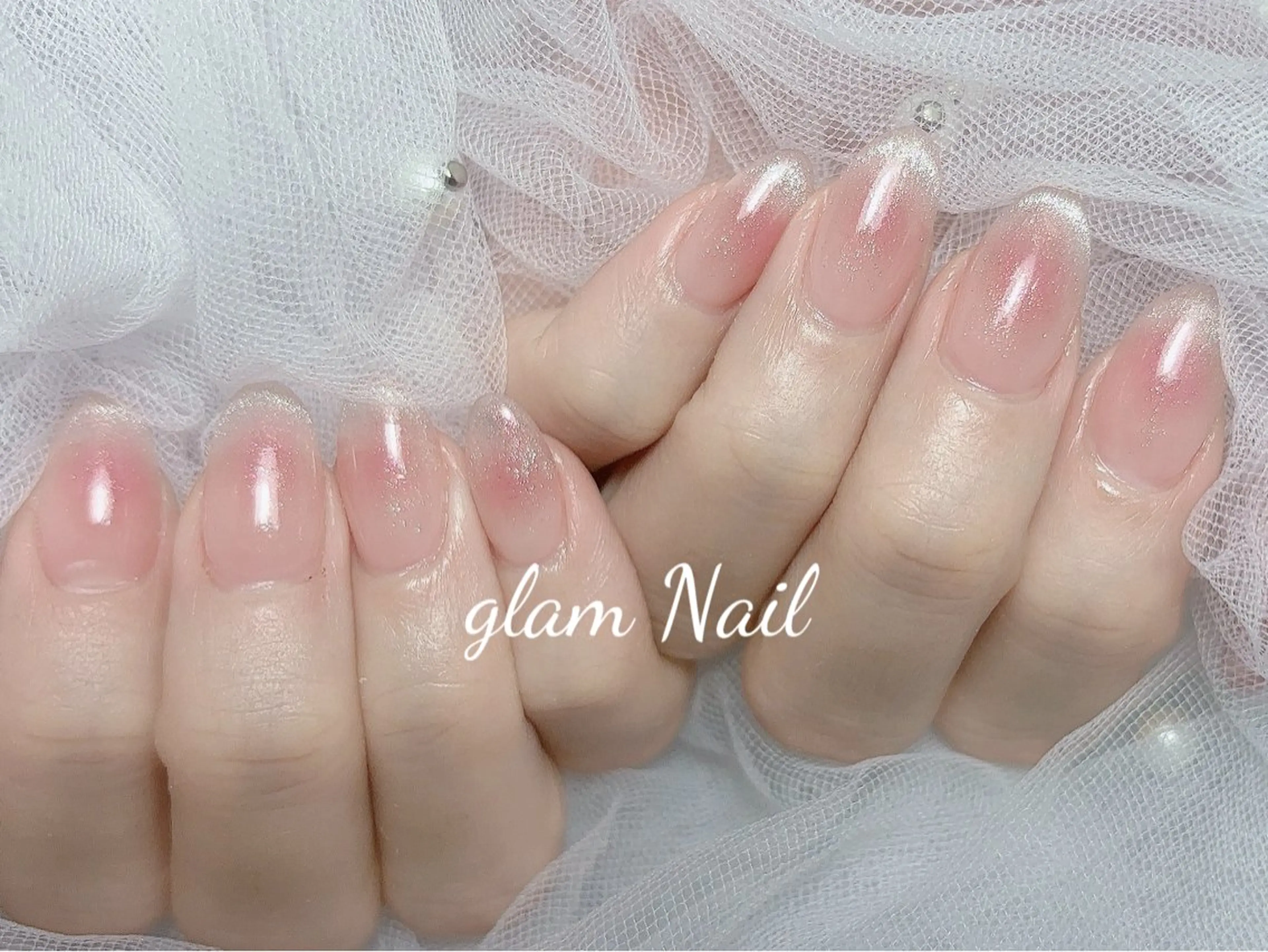 ネイル ハンドネイル エツメ💅 長さだし🎀デザインのネイルデザイン