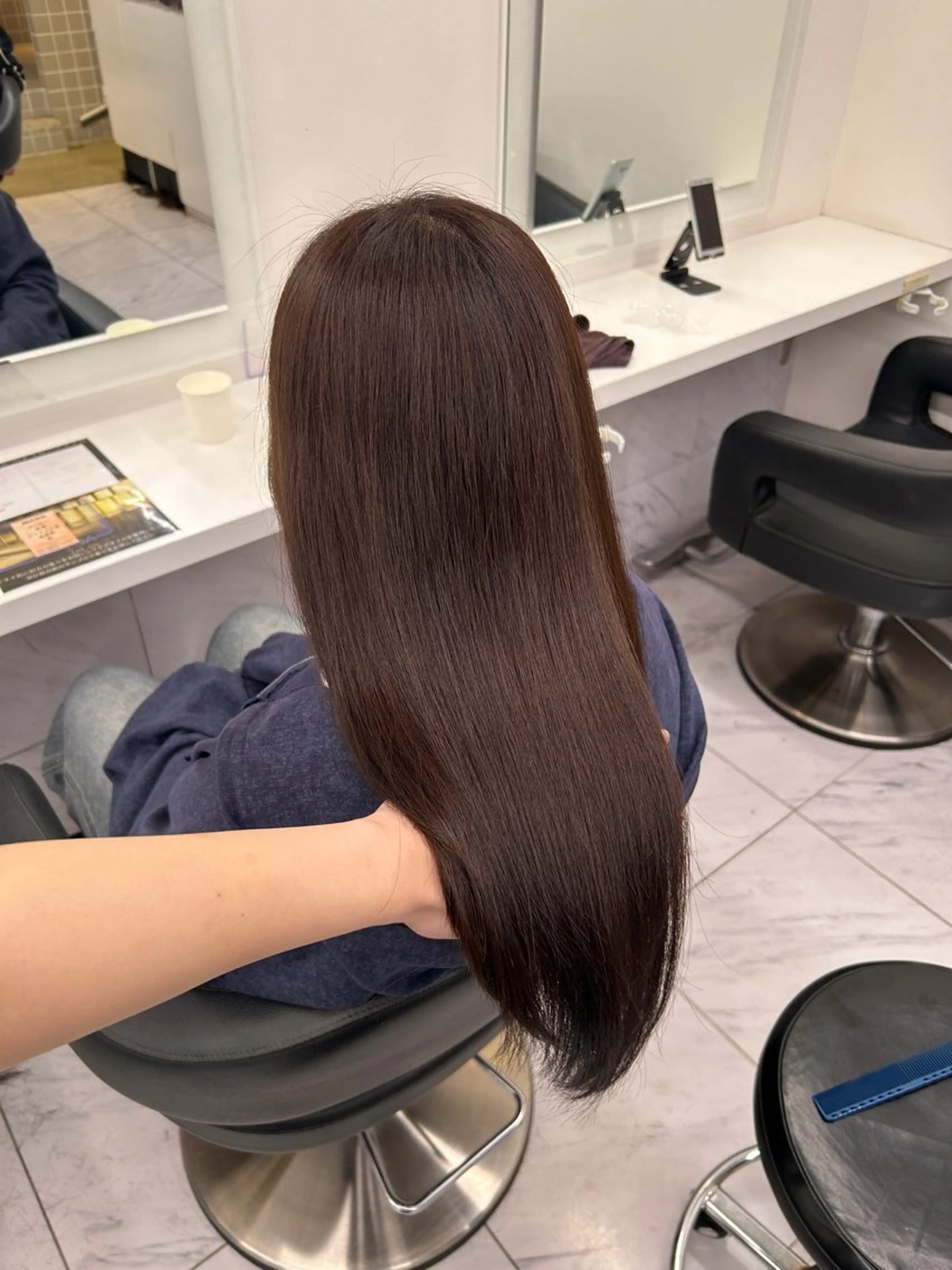 カラー カット トリートメント ヘッドスパ ヘアセット 🥯縮毛/レイヤー/ ベージュヘア🥯のヘアスタイル