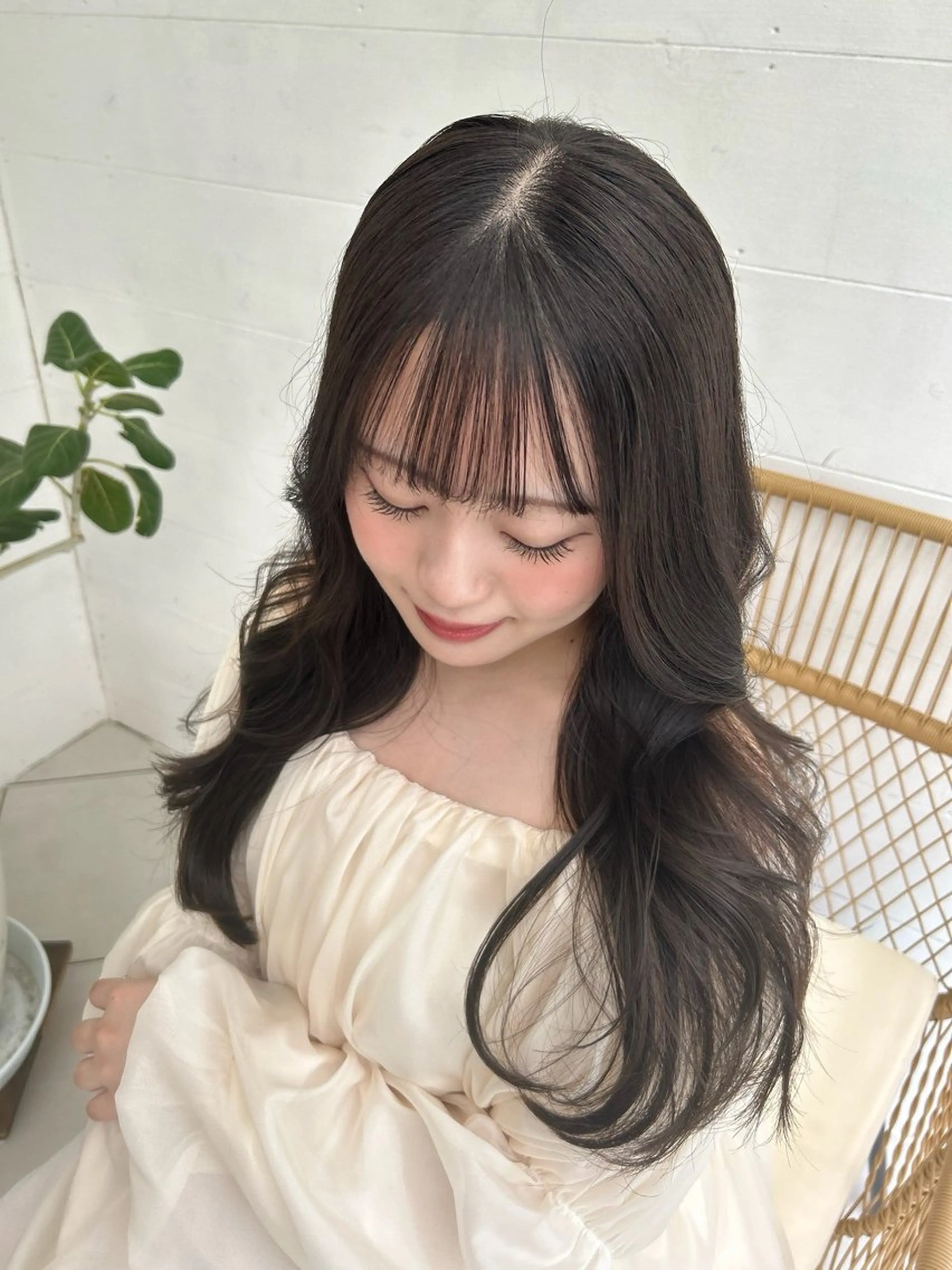 ロング カラー ヘアカラー トリートメント Rina🎀愛され| 多幸感艶髪ベージュのヘアスタイル