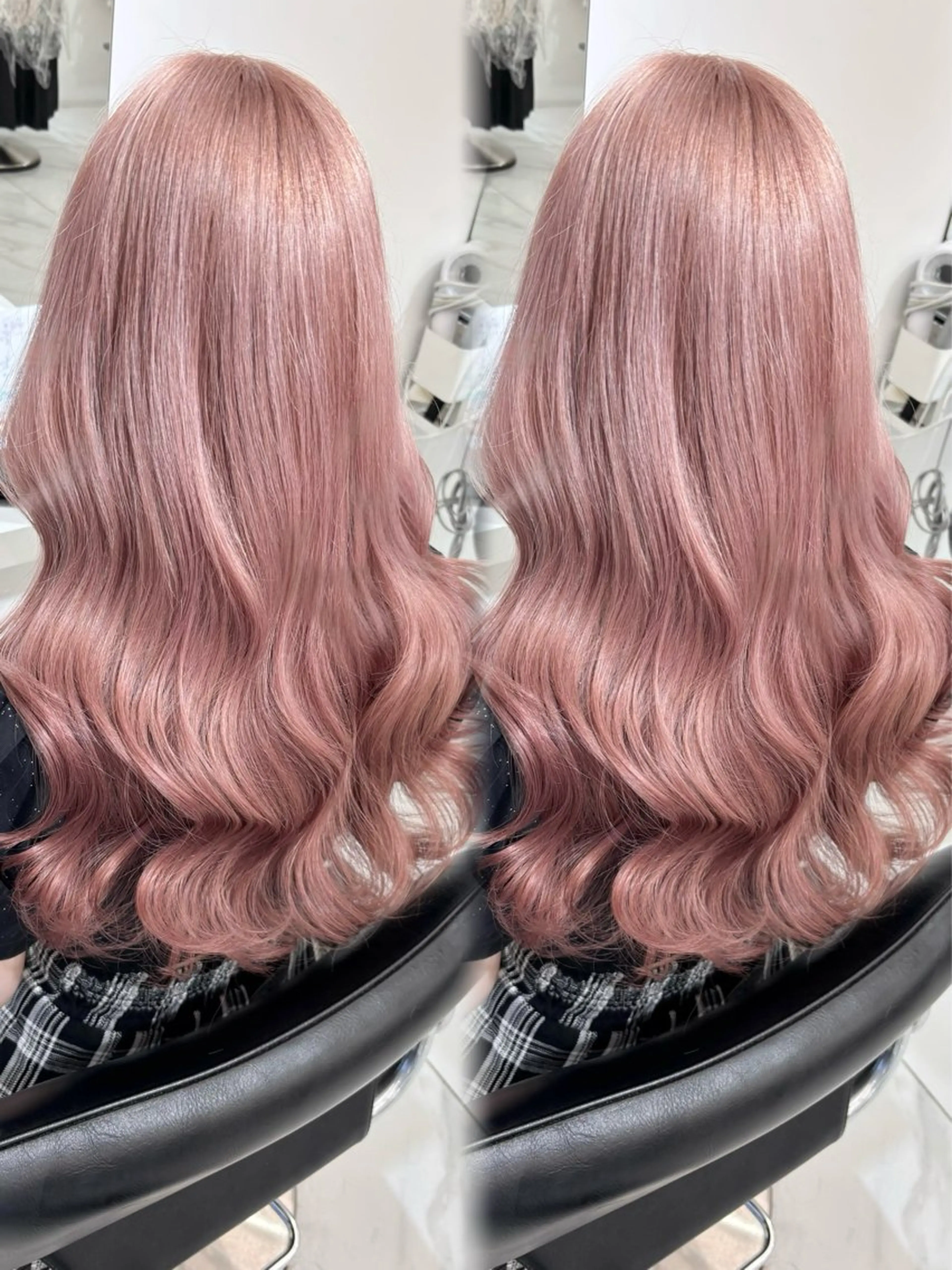 ロング カラー ベージュカラー ブリーチ ケアブリーチ ピンクカラー ピンクベージュ カット ヘアカラー トリートメント 盛れる顔周り🤍渋谷 Risa🎀のヘアスタイル