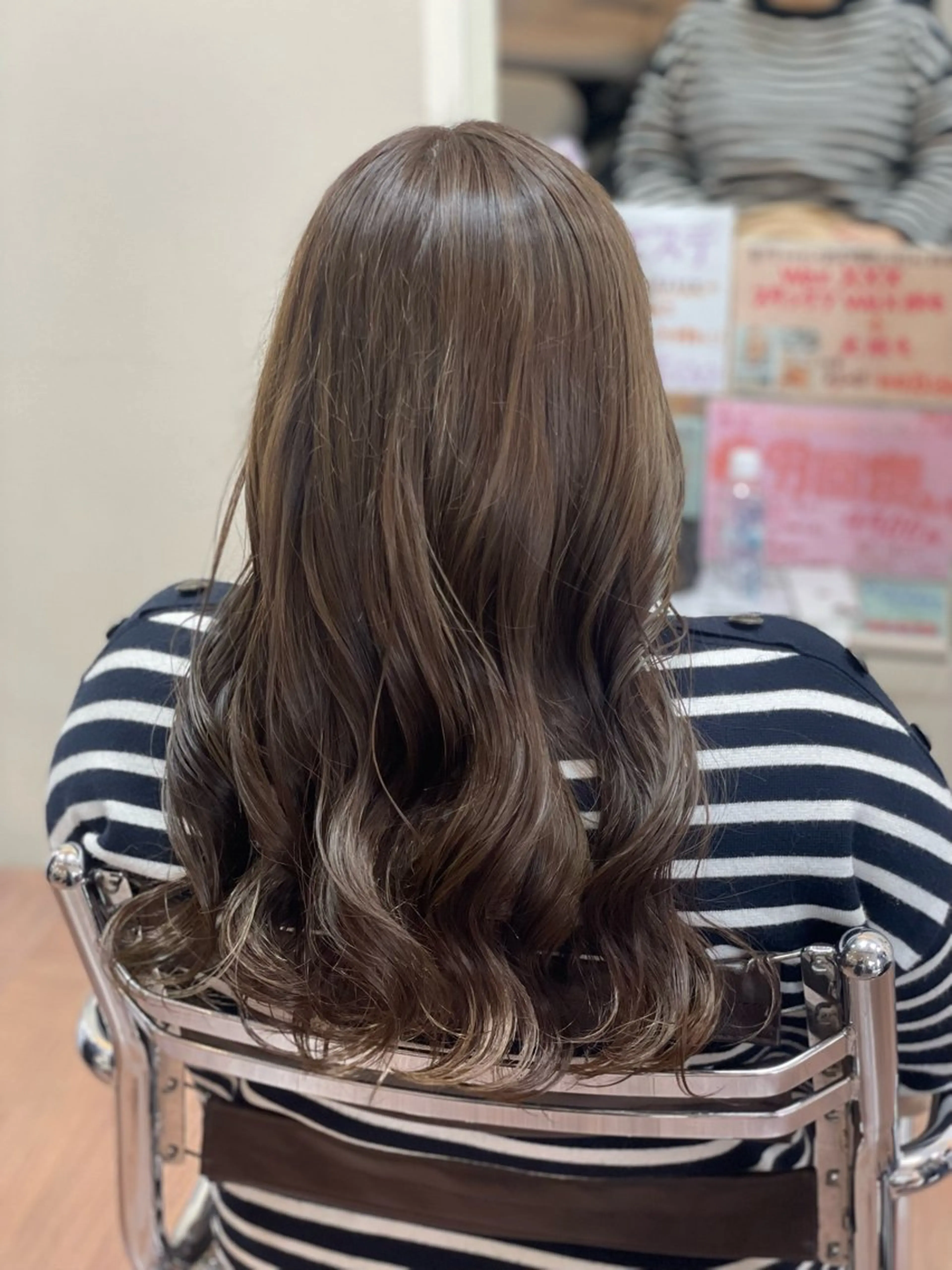 ロング カラー ヘアアレンジ アッシュ ブラウンカラー 透明感カラー カット ヘアカラー olive美容室 MIKUのヘアスタイル
