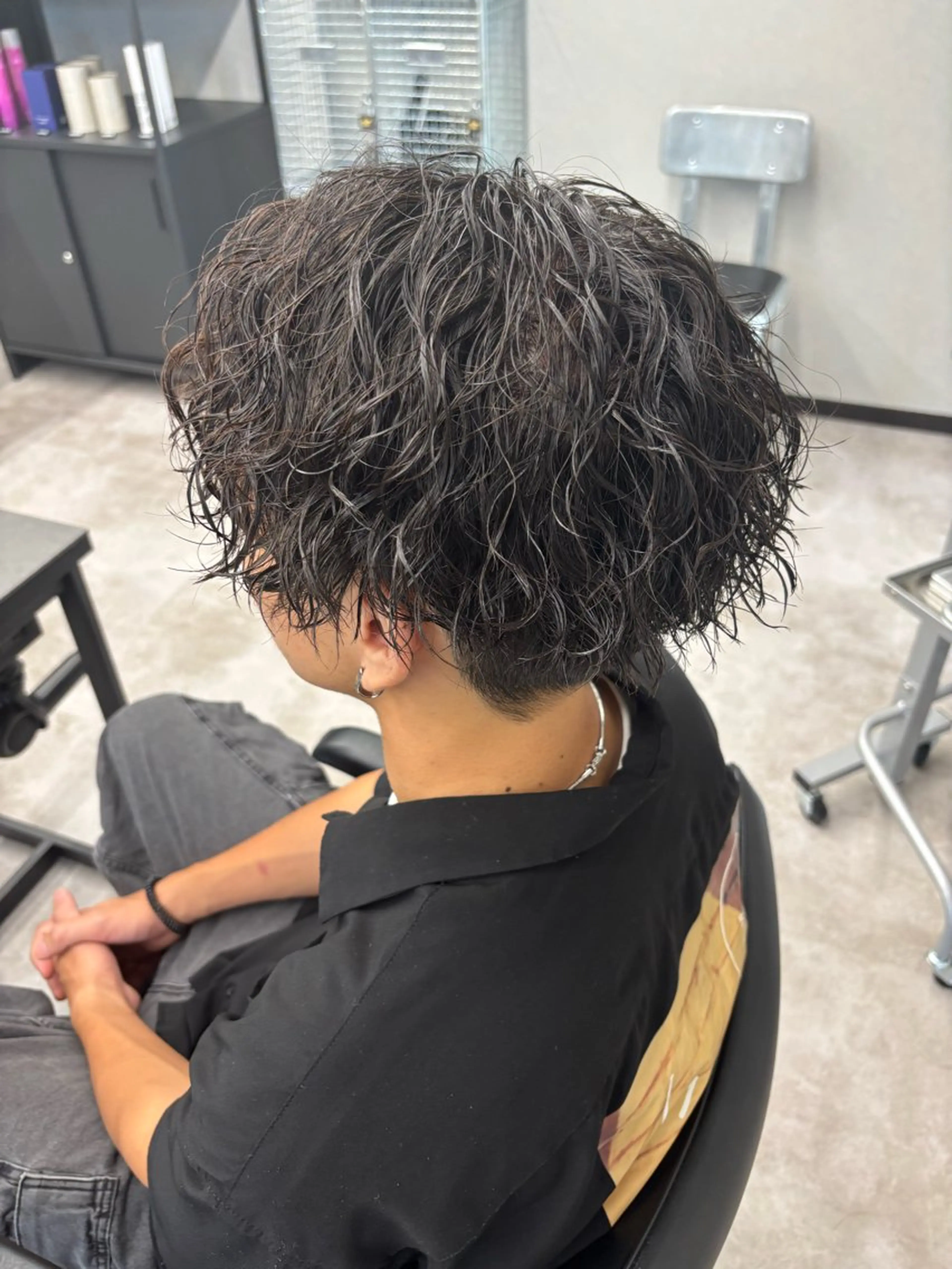 ショート パーマ メンズ メンズパーマ ツイストスパイラルパーマ スパイラルパーマ メンズサロン/戸塚駅 東口3分/冨田大輝のヘアスタイル