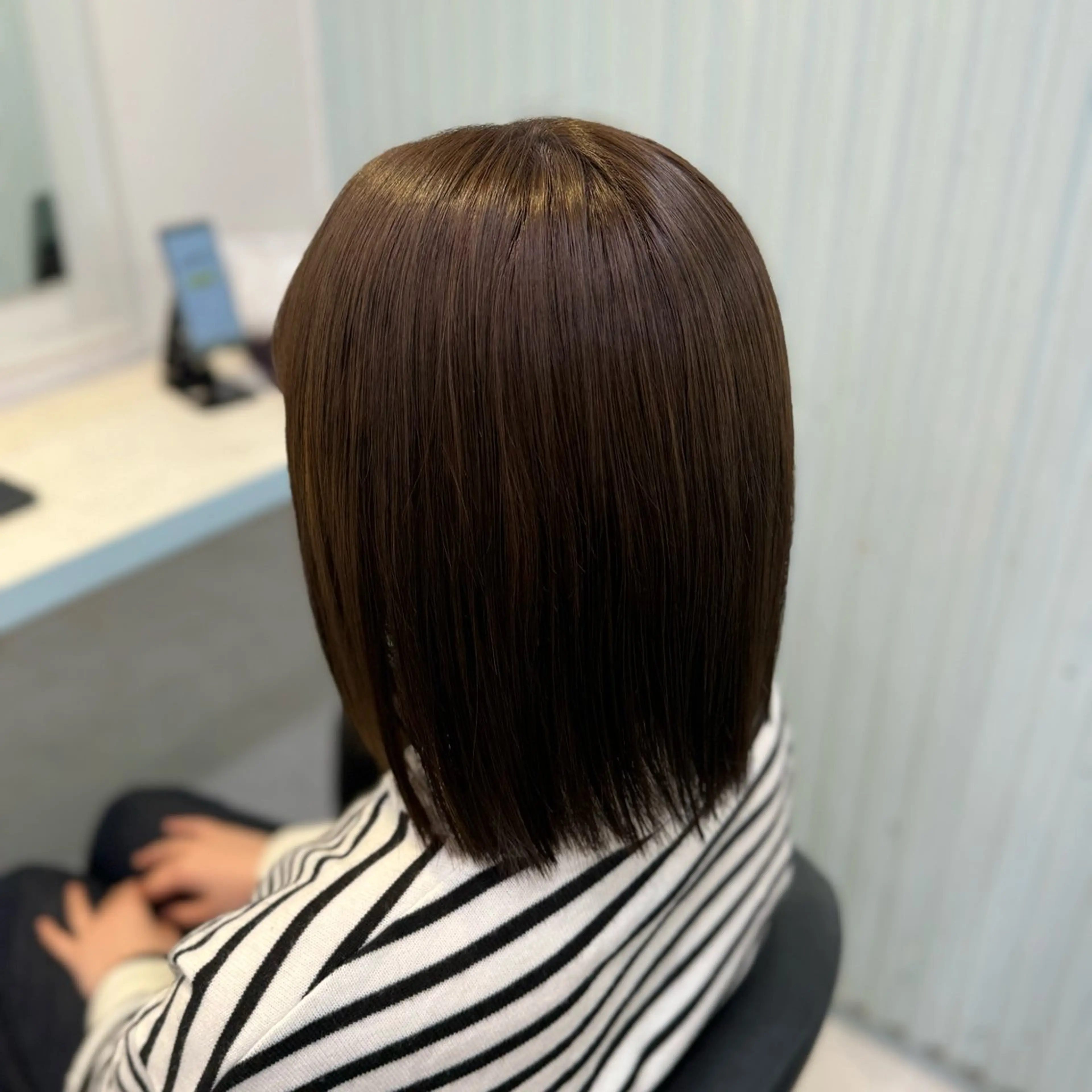 セミロング ヘアカラー 🤎モテ髪＆透明感 ミルクティー🥣🤎のヘアスタイル