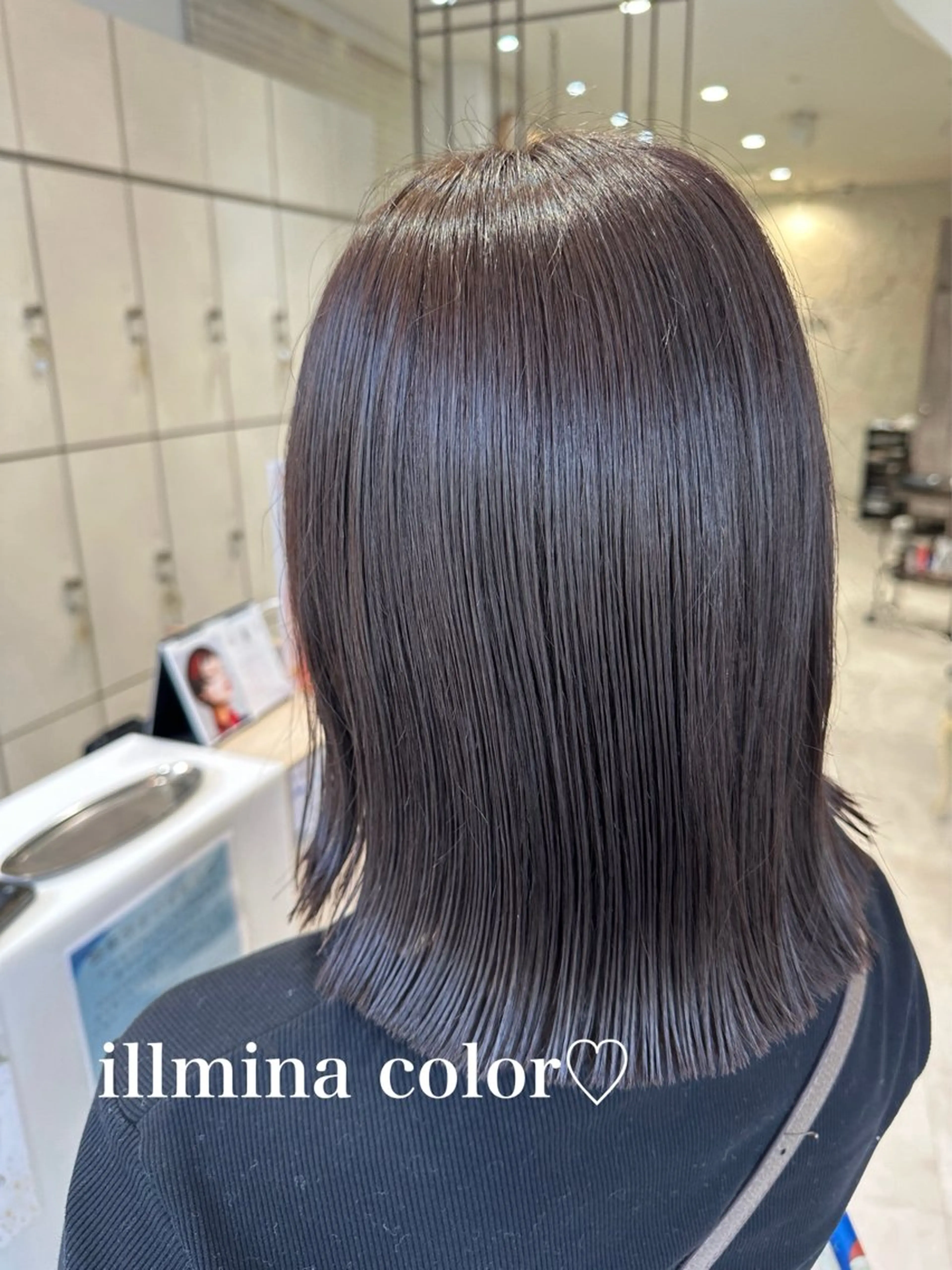 ミディアム カット ヘアカラー トリートメント 美髪矯正/渡辺 りんのヘアスタイル