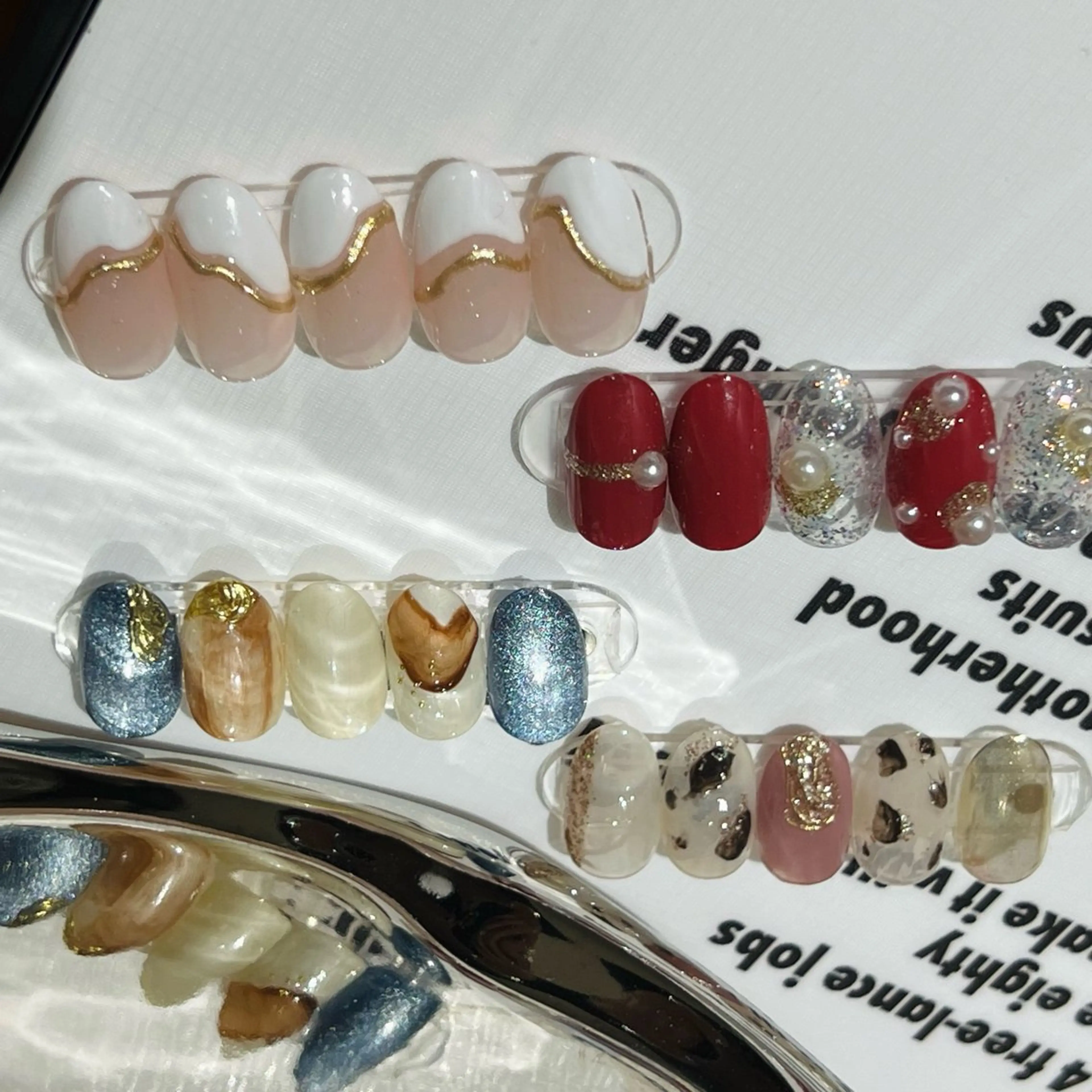 ネイル アートネイル フラッシュネイル フレンチネイル ジェルネイル ガラスフレンチ You&Me Yukiのネイルデザイン