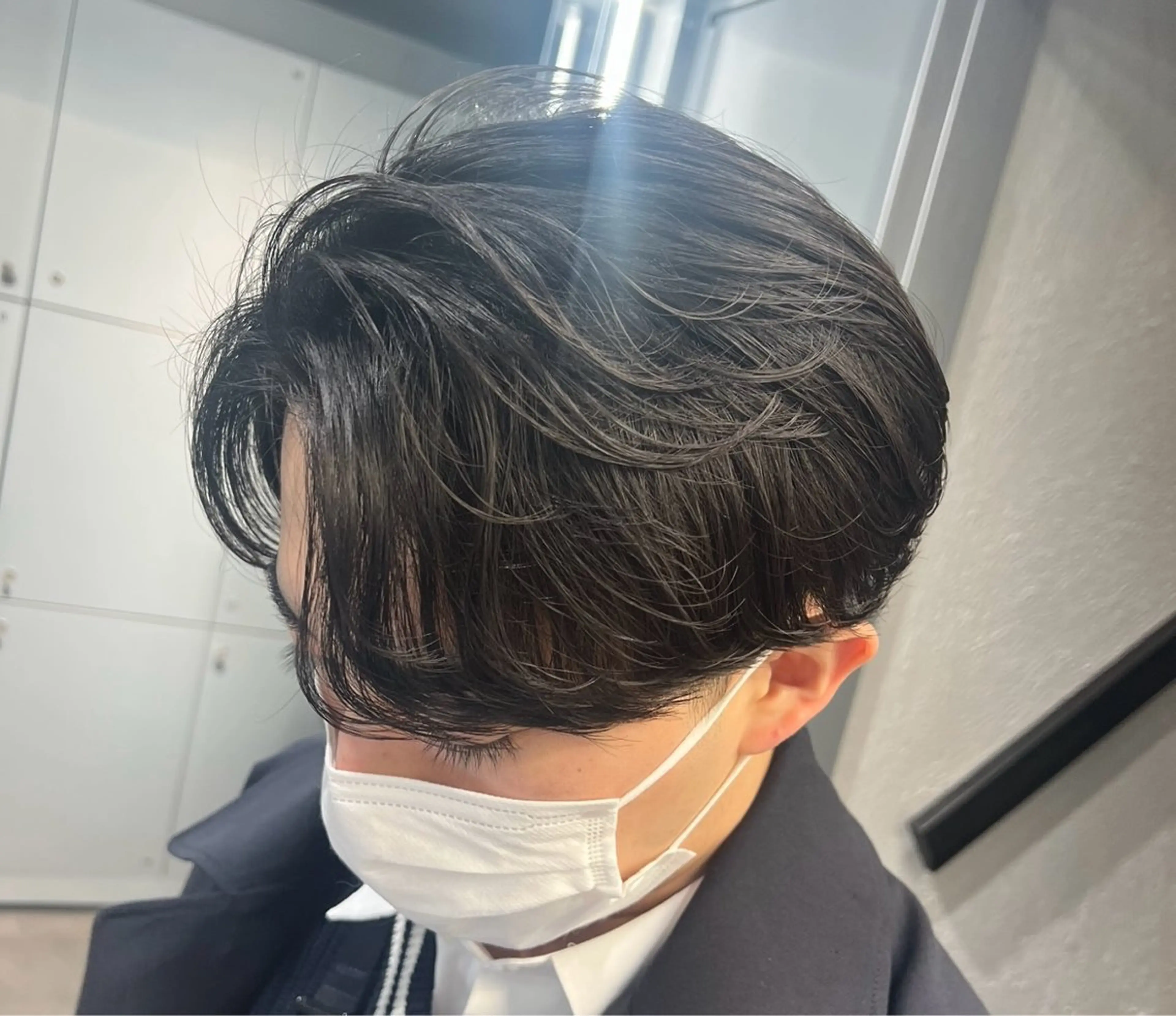 ミディアム パーマ ヘアアレンジ メンズ カット パーマ fifth 石川 凪のヘアスタイル