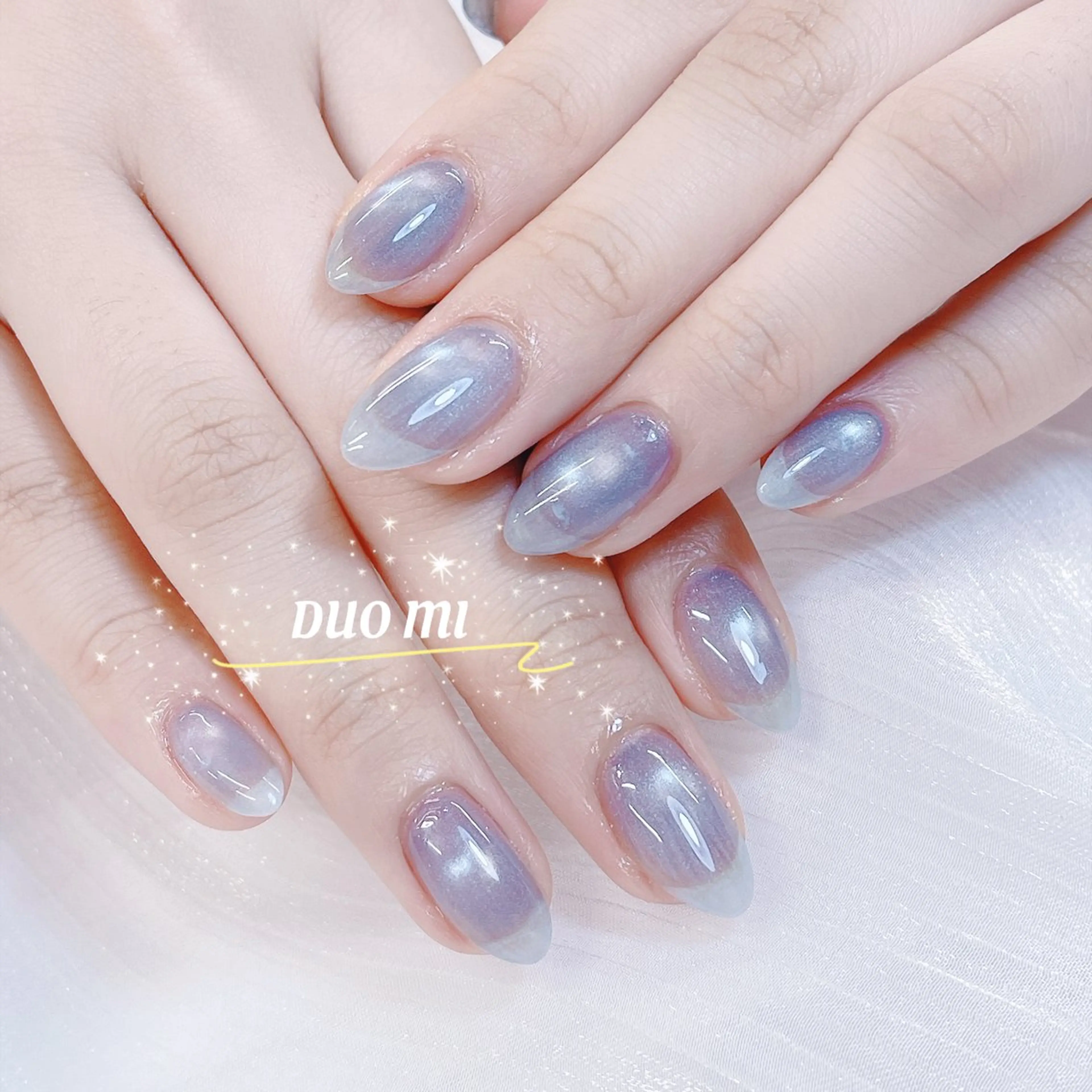 ネイル チークネイル 成人式 フレンチネイル グラデーション 氷ネイル・うるうるネイル ハンドネイル DUO MI nail salonのネイルデザイン